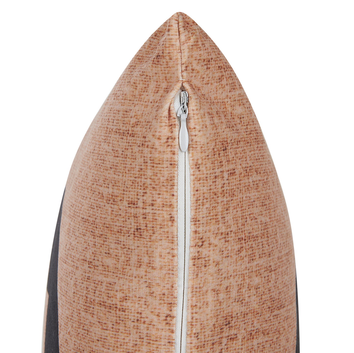 Dekokissen SEBES Samtstoff 45 x 45 cm Beige Abstraktes Muster