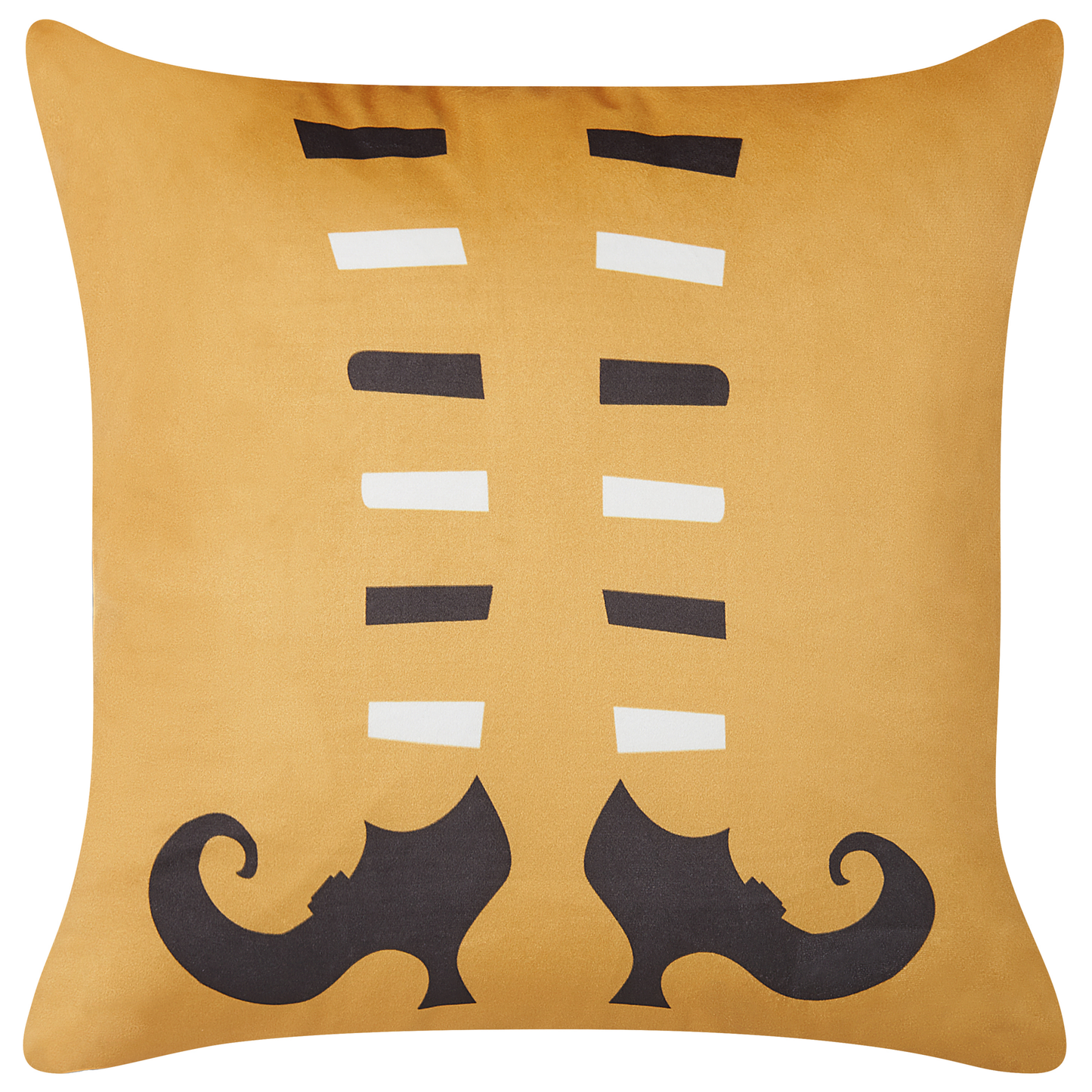 Dekokissen 2er Set COVASNA Samtstoff 45 x 45 cm Orange Abstraktes Muster