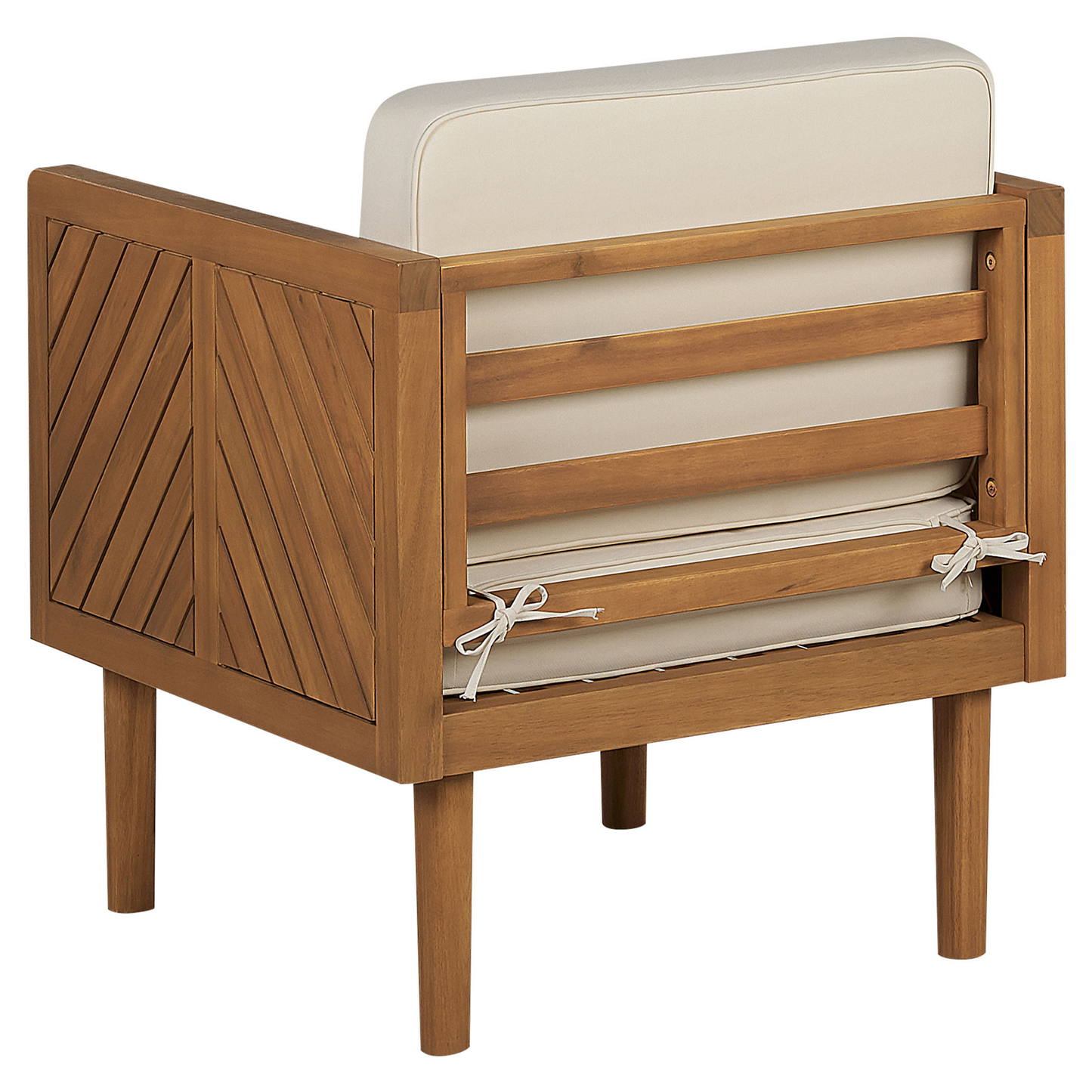 Lounge Set mit Tisch und Ottomane 5-Sitzer BARATTI Akazienholz Braun