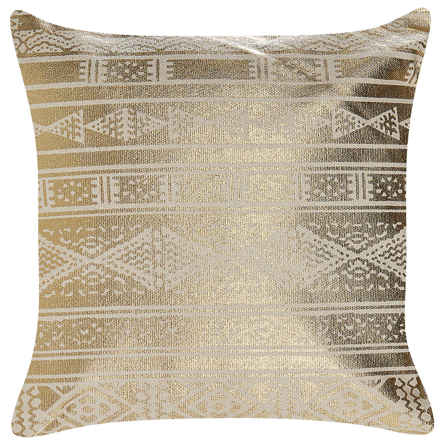 Dekokissen 2er Set OUJDA Baumwolle 50 x 50 cm Gold Geometrisches Muster