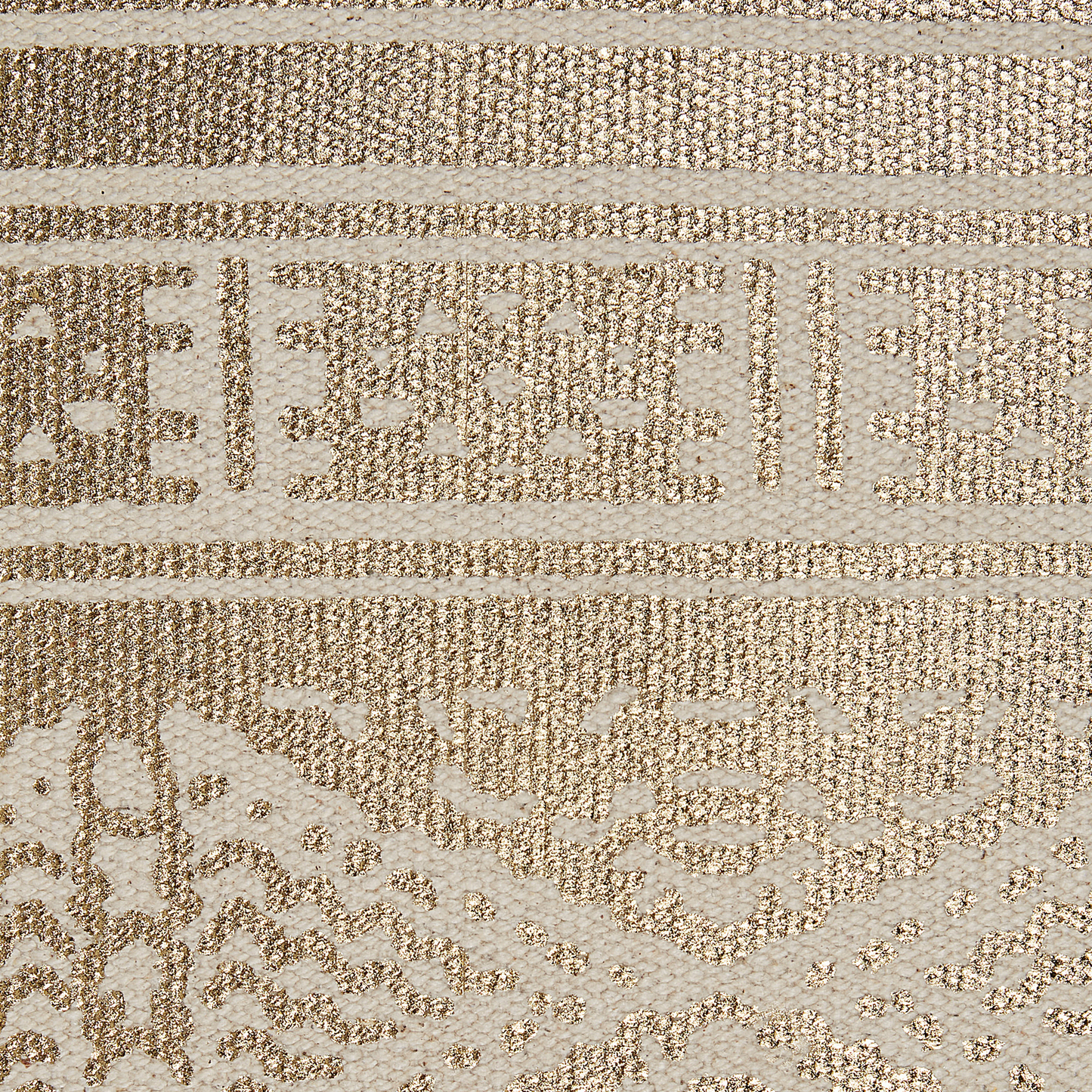 Dekokissen 2er Set OUJDA Baumwolle 50 x 50 cm Gold Geometrisches Muster