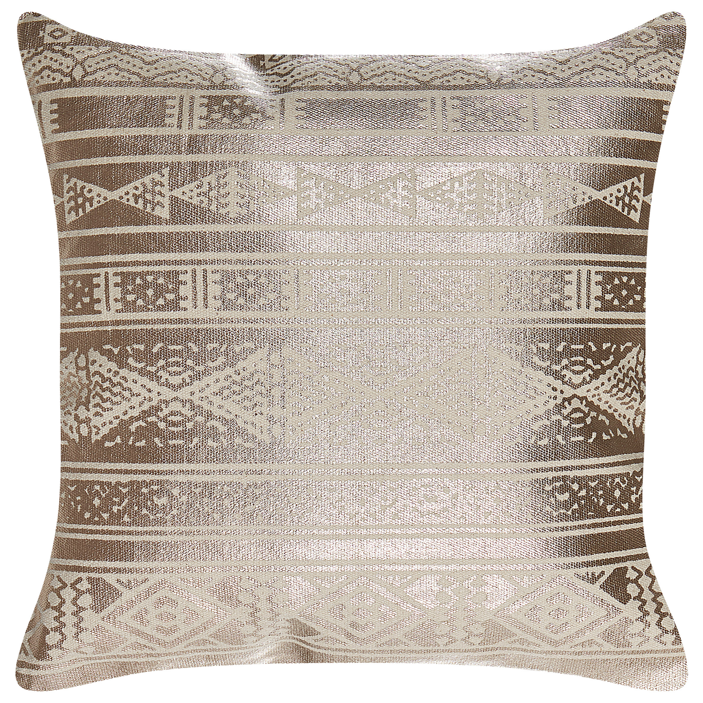 Dekokissen 2er Set OUJDA Baumwolle 50 x 50 cm Roségold Geometrisches Muster