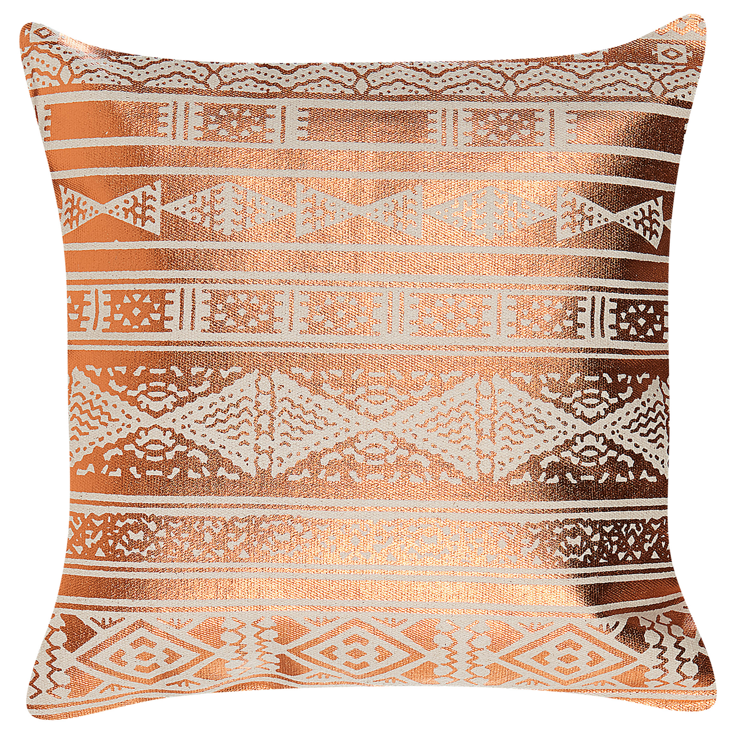 Dekokissen 2er Set OUJDA Baumwolle 50 x 50 cm Kupfer Geometrisches Muster