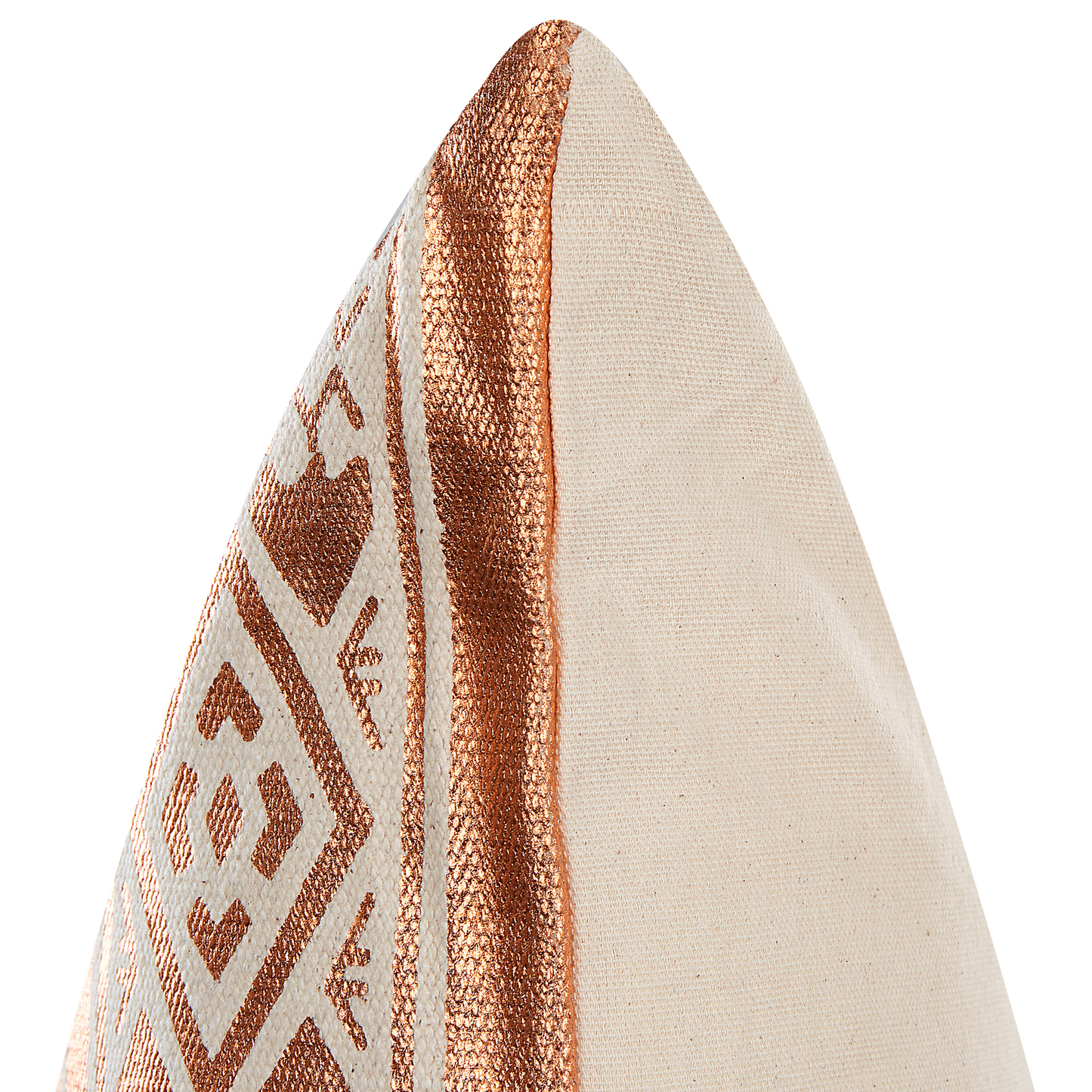 Dekokissen 2er Set OUJDA Baumwolle 50 x 50 cm Kupfer Geometrisches Muster