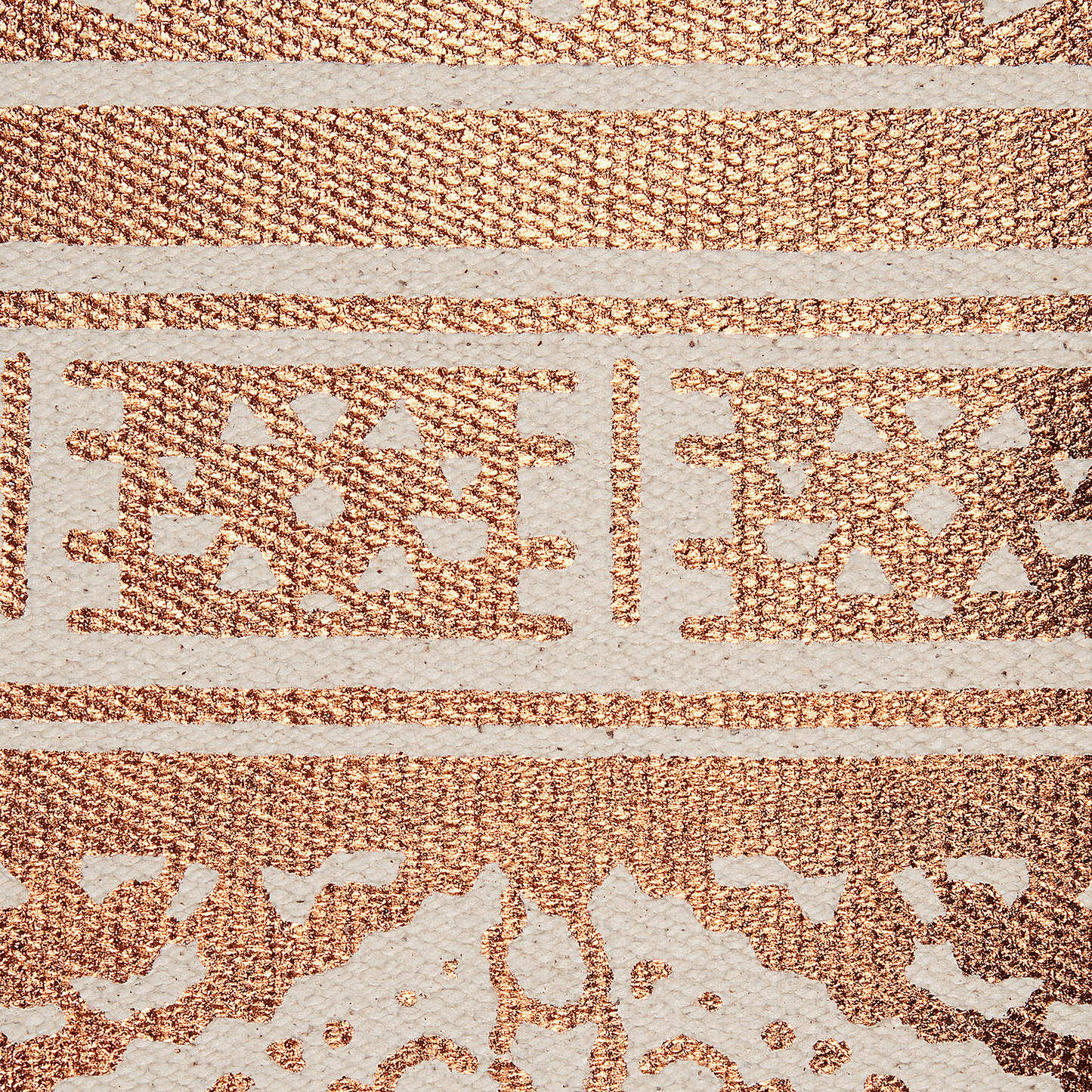 Dekokissen 2er Set OUJDA Baumwolle 50 x 50 cm Kupfer Geometrisches Muster