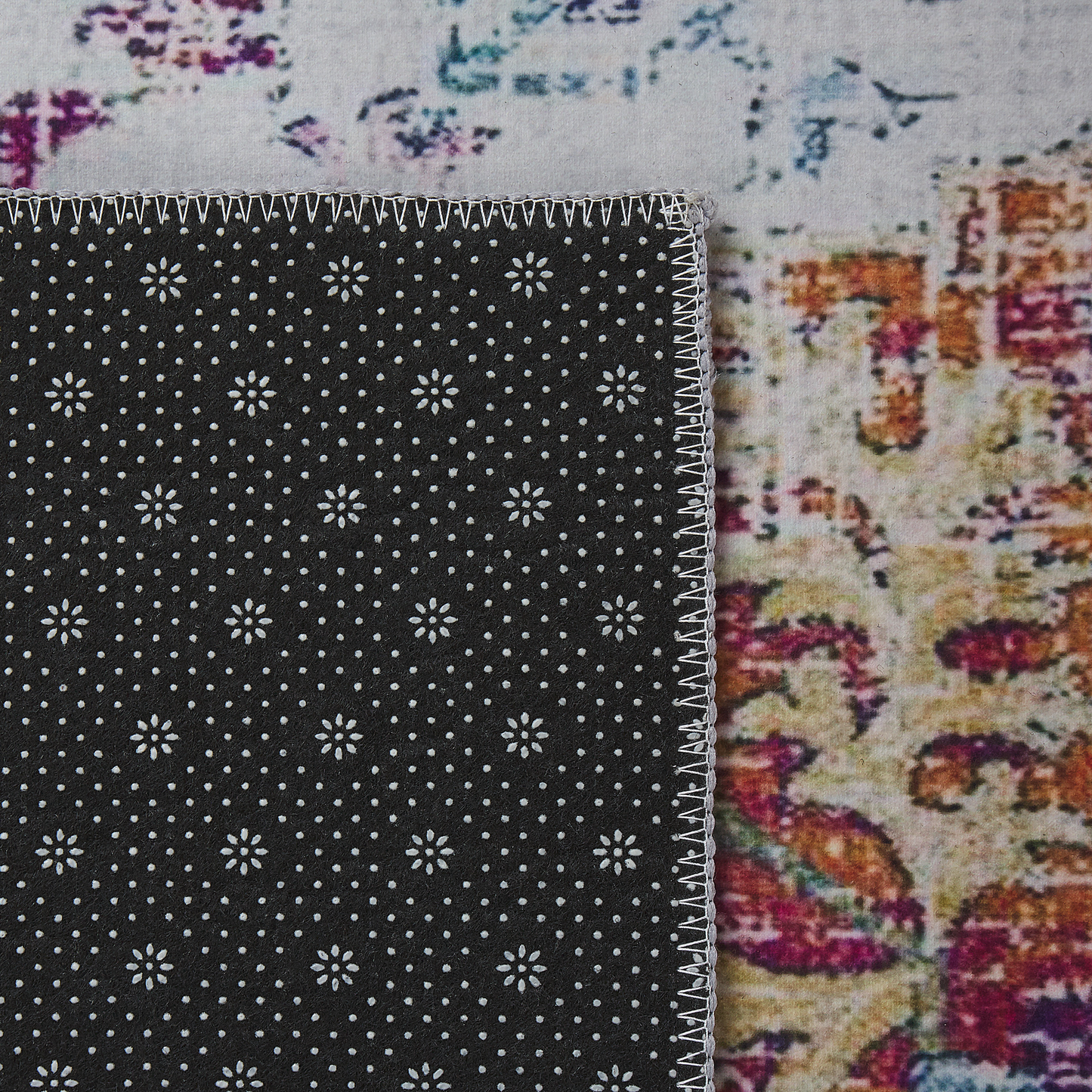 Teppich mehrfarbig orientalisches Muster 80 x 240 cm Kurzflor ENAYAM
