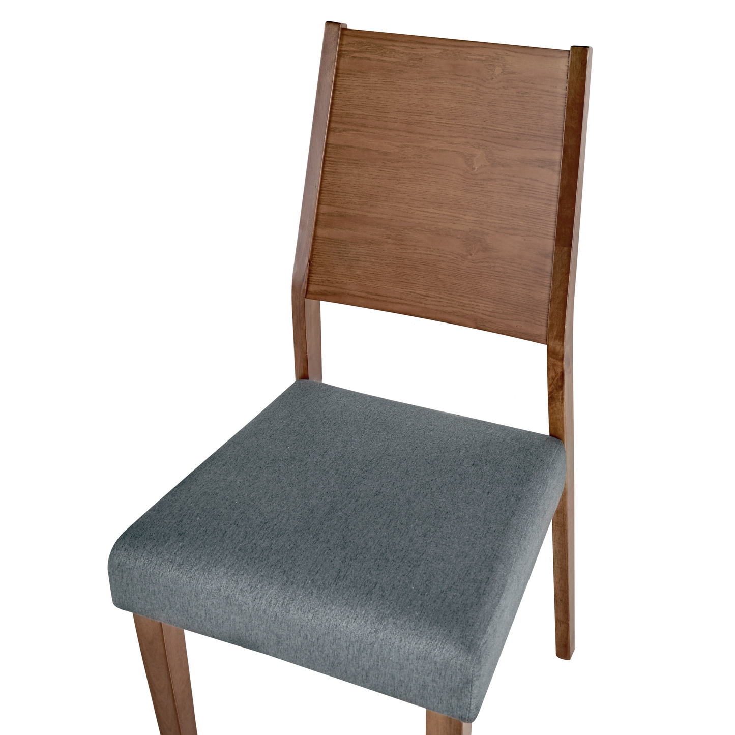 Esszimmerstuhl 2er Set ELMIRA Holz Grau