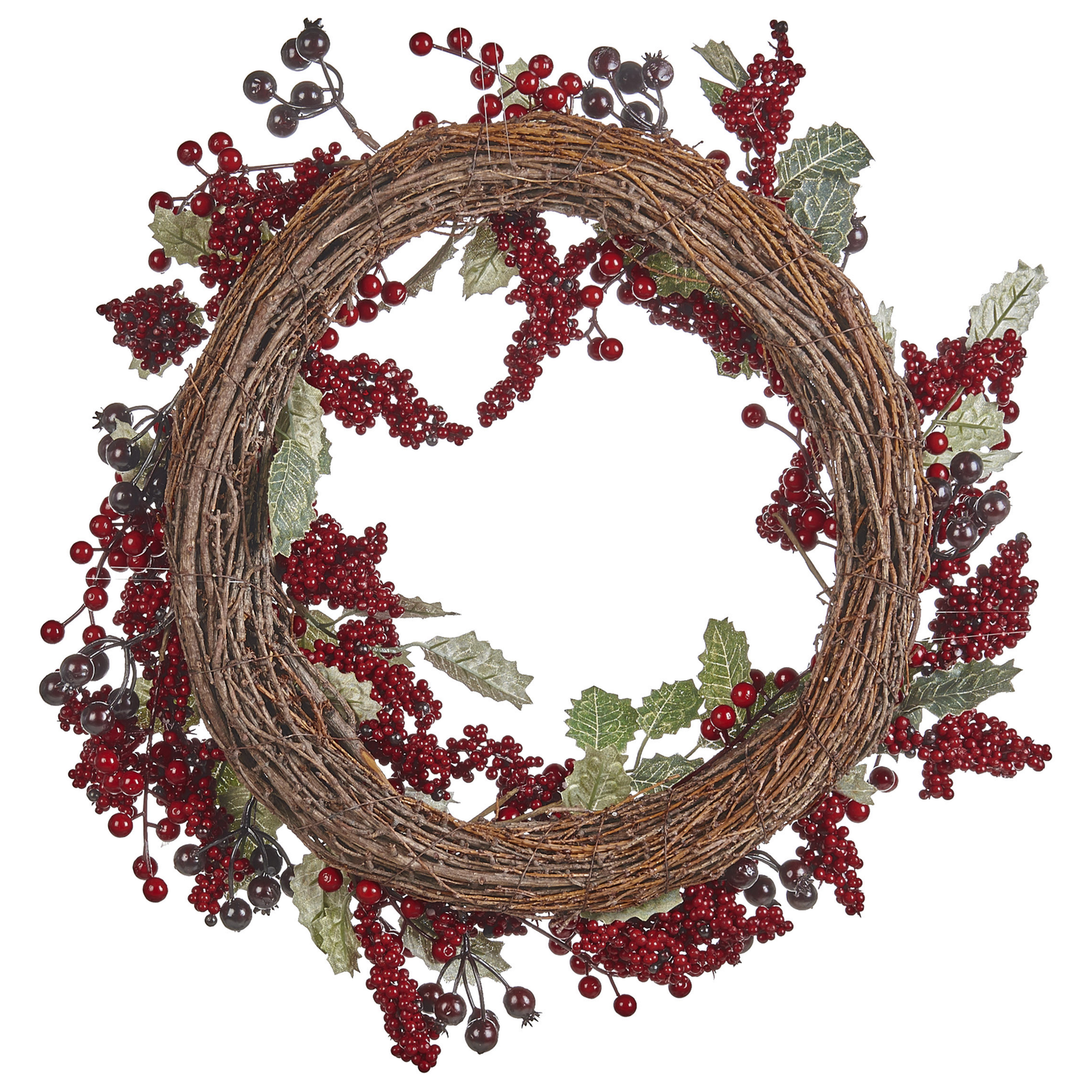 Dekokranz rot / grün mit Beeren ⌀ 40 cm PUROL