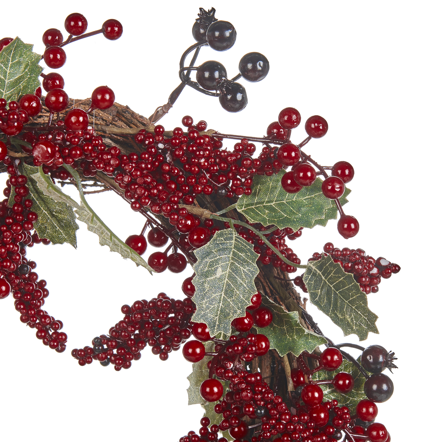 Dekokranz rot / grün mit Beeren ⌀ 40 cm PUROL