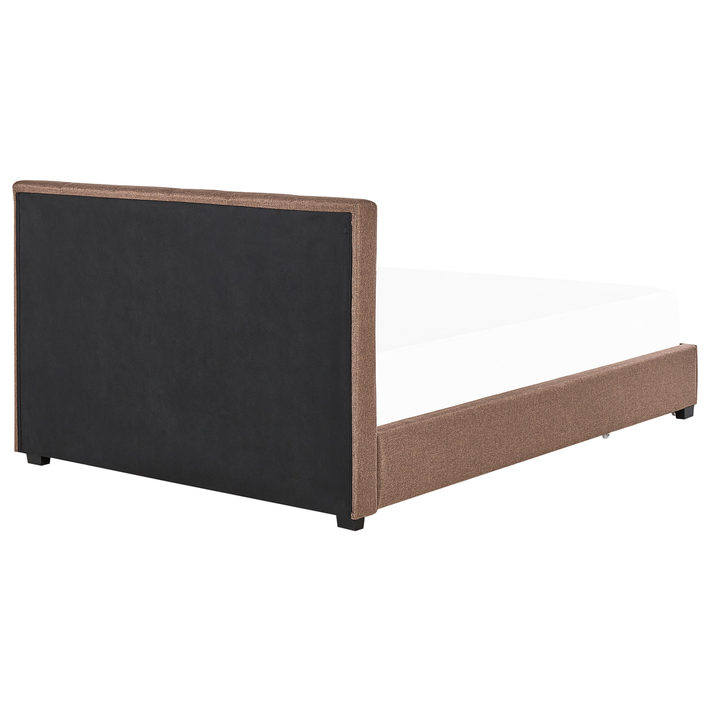 Bett mit Schubladen Stoff LA ROCHELLE 180 x 200 cm Braun