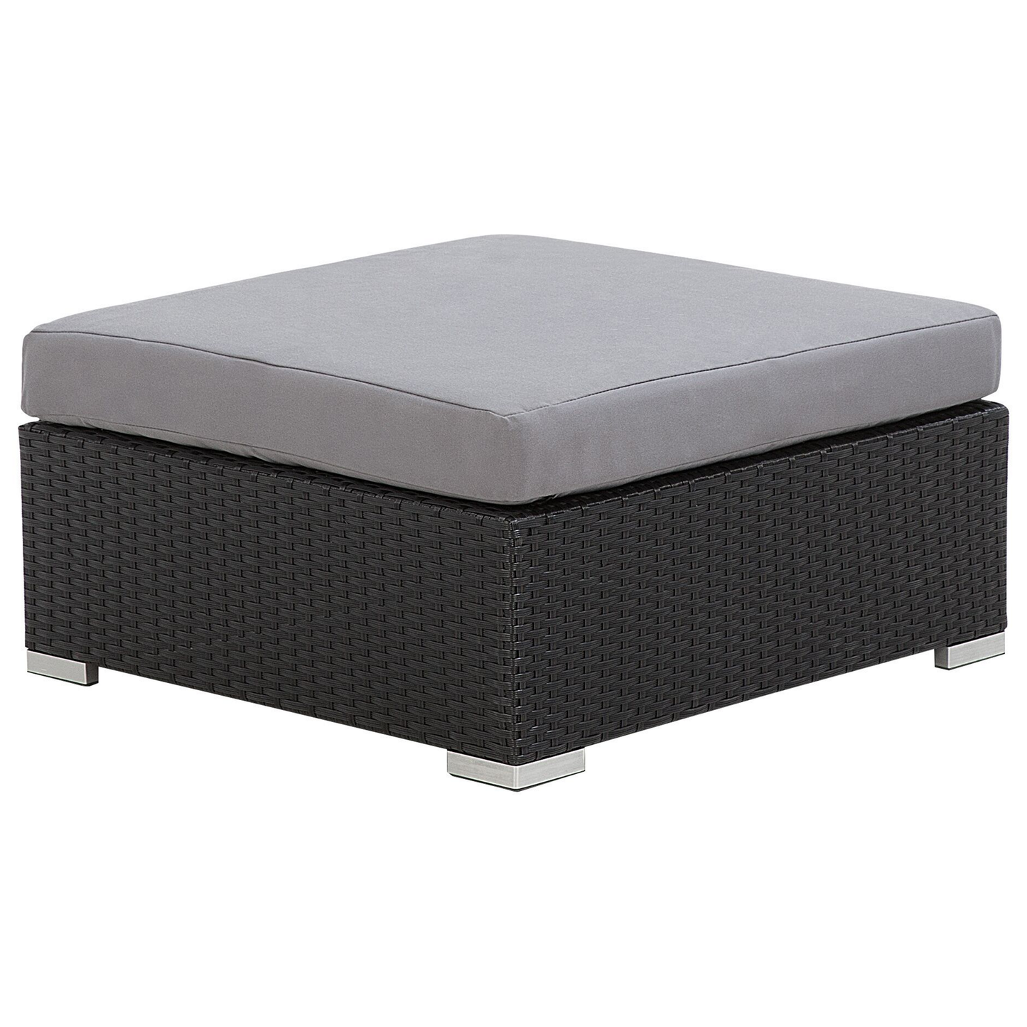 Lounge Set Rechtsseitig PE Rattan Schwarz SANO