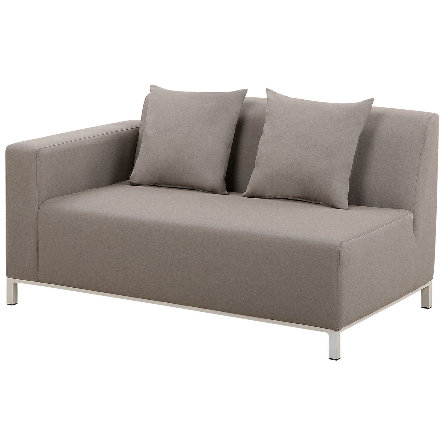 Garten Ecksofa mit Tisch 5-Sitzer BELIZE rechtsseitig modular Beige