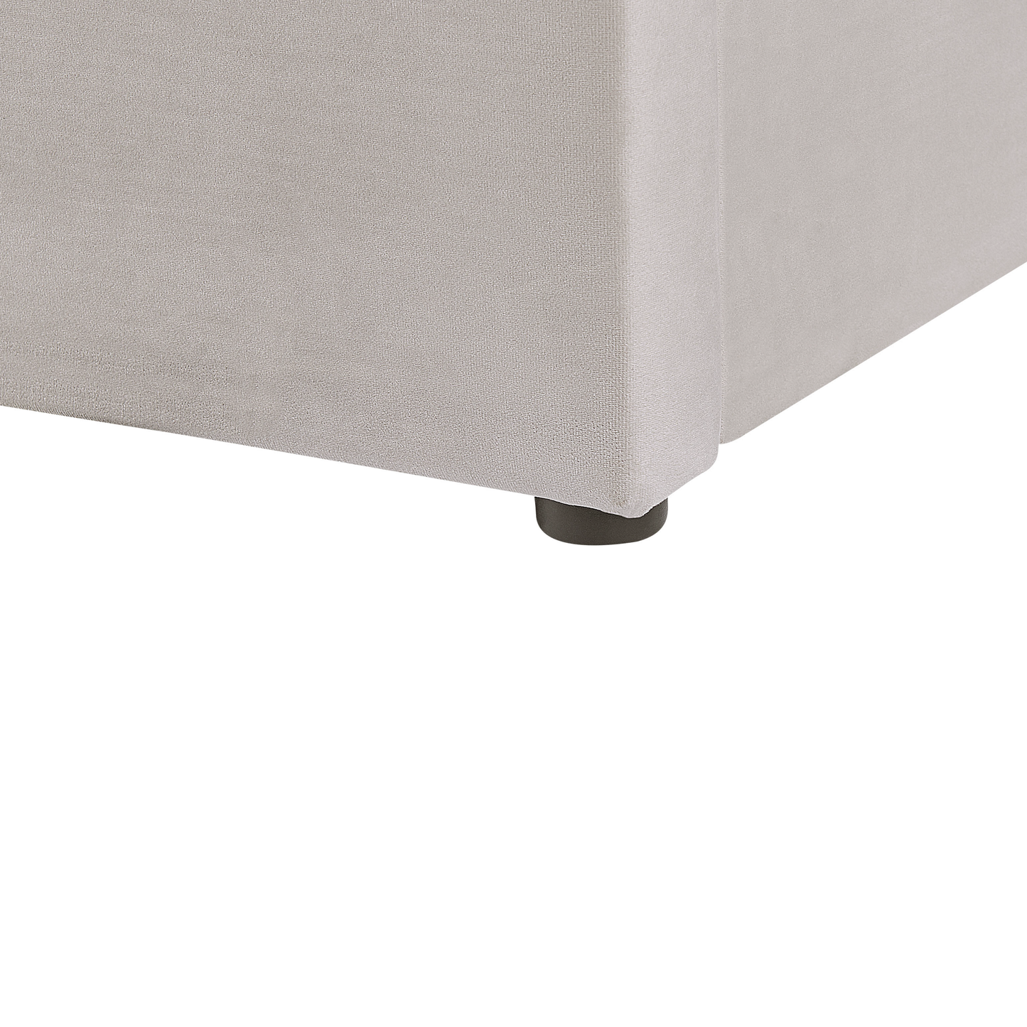 Bett mit Stauraum Samtstoff LUBBON 180 x 200 cm Hellgrau