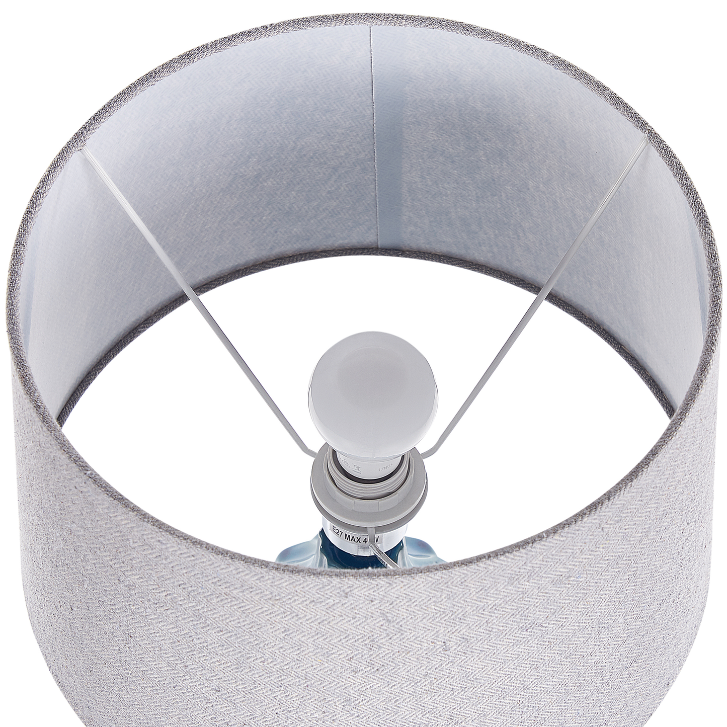 Tischleuchte ABAVA Keramik Blaugrün