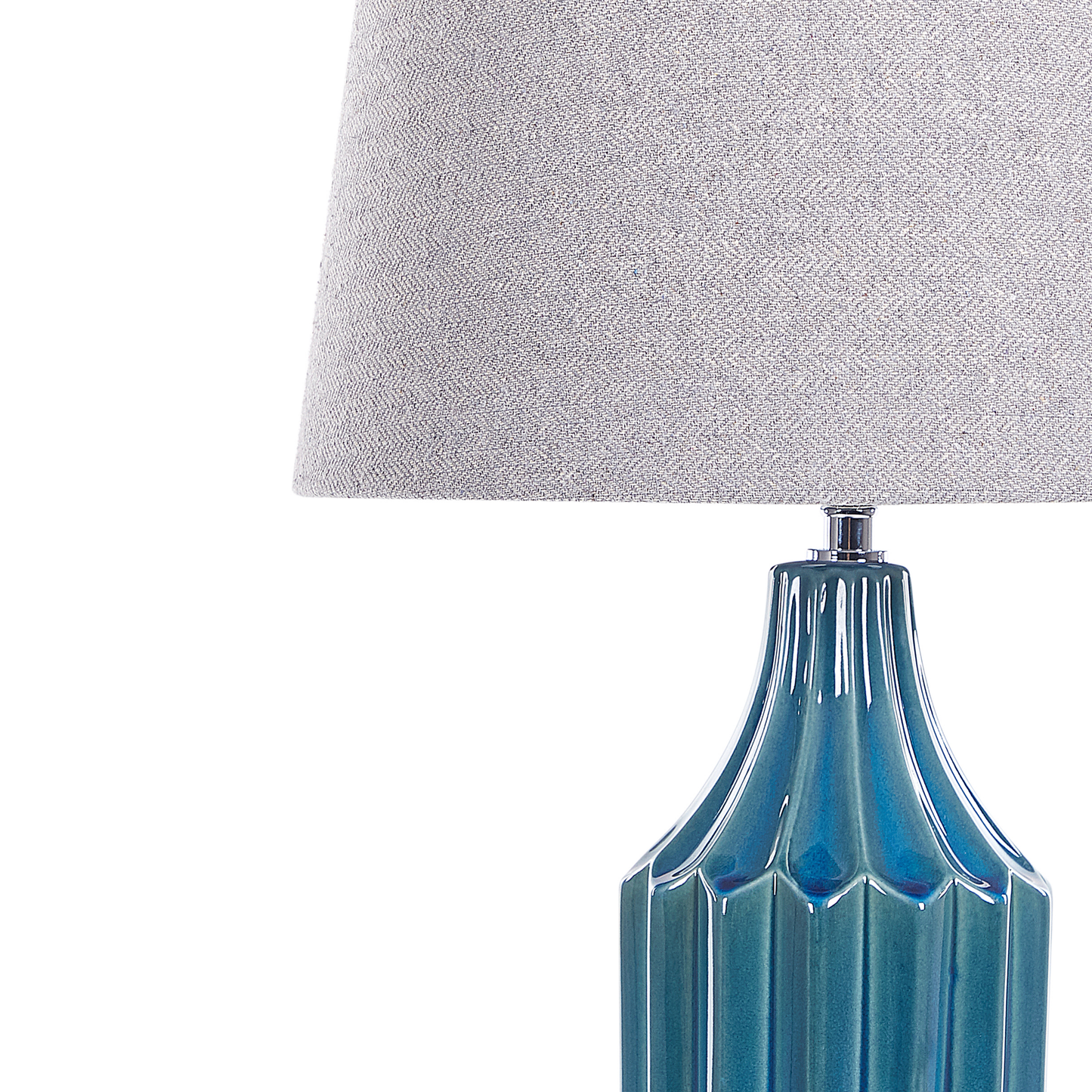 Tischleuchte ABAVA Keramik Blaugrün