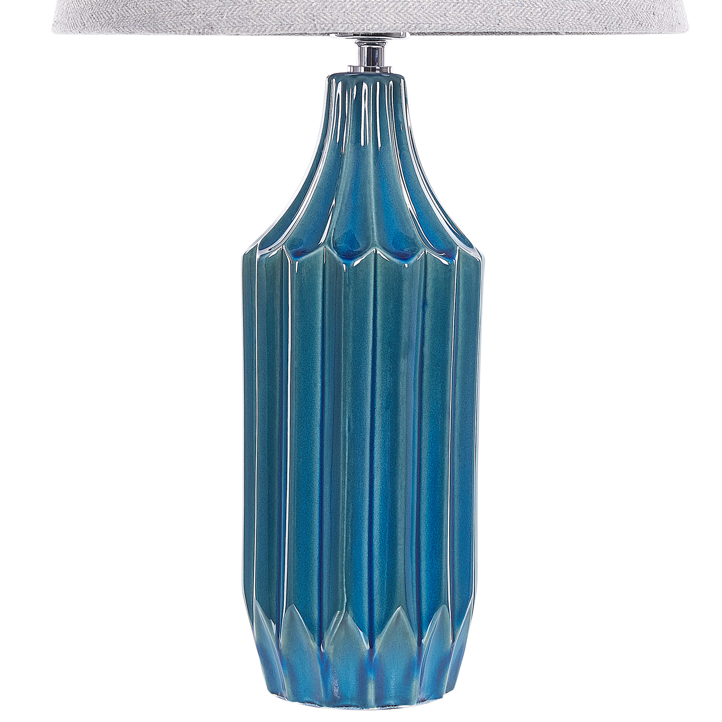 Tischleuchte ABAVA Keramik Blaugrün