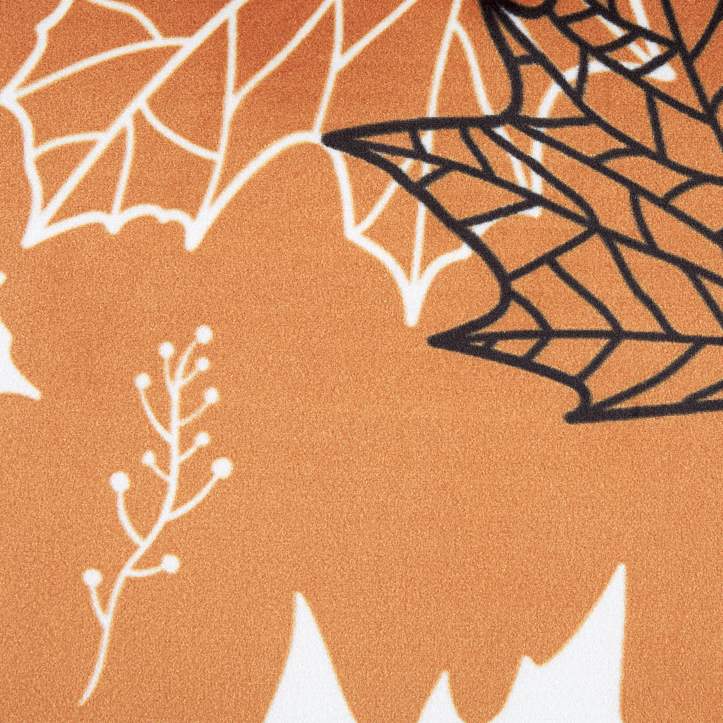 Dekokissen 2er Set POINSETTIA Samtstoff 45 x 45 cm Orange Pflanzenmuster