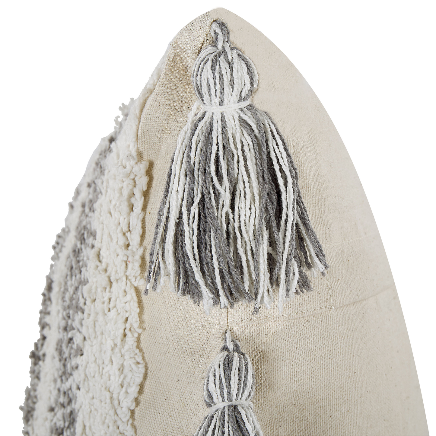 Dekokissen 2er Set HELICONIA Baumwolle 45 x 45 cm Beige Streifenmuster
