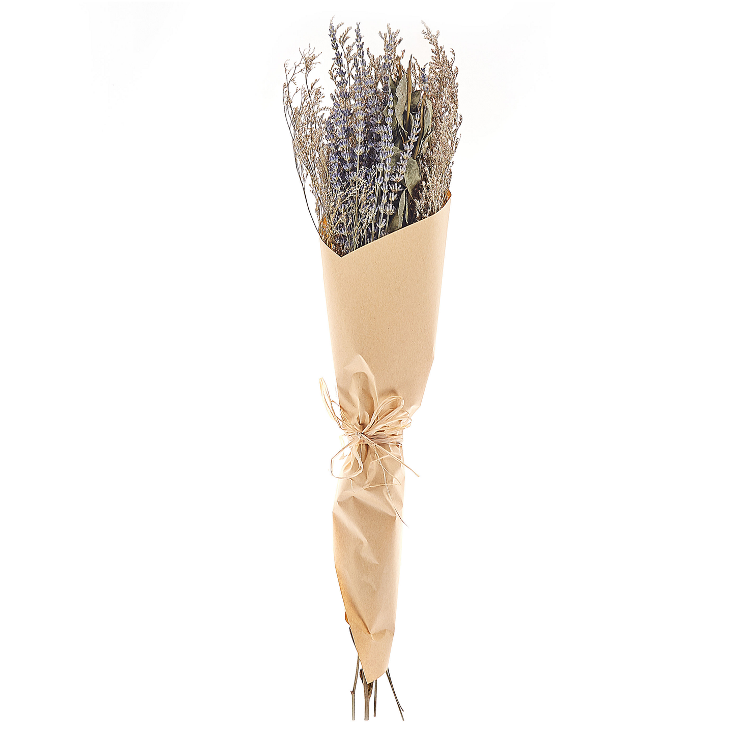 Trockenblumen violett / grün 70 cm NAWARRA