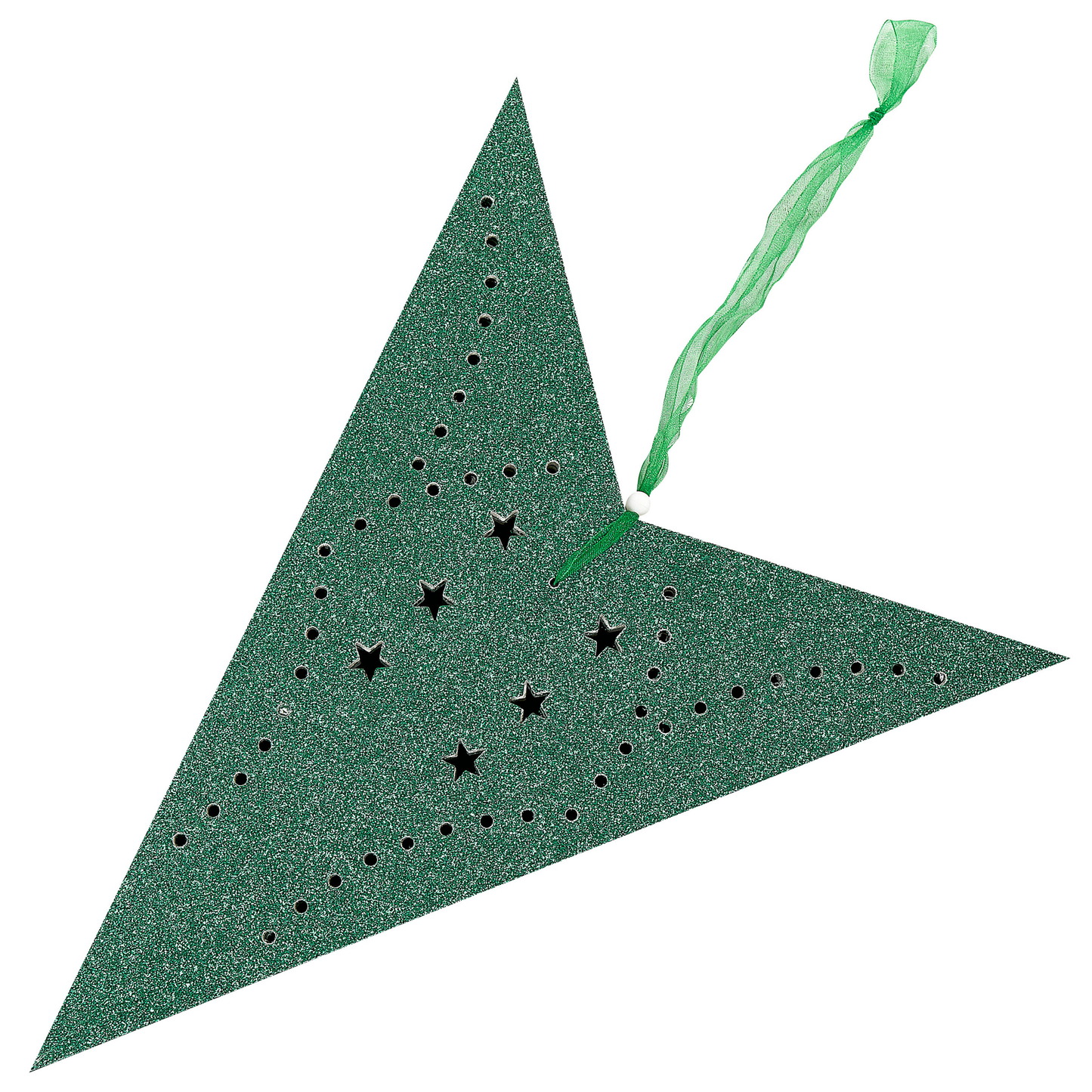 Wanddekoration 2er Set Stern MOTTI Papier 60 cm Smaragdgrün