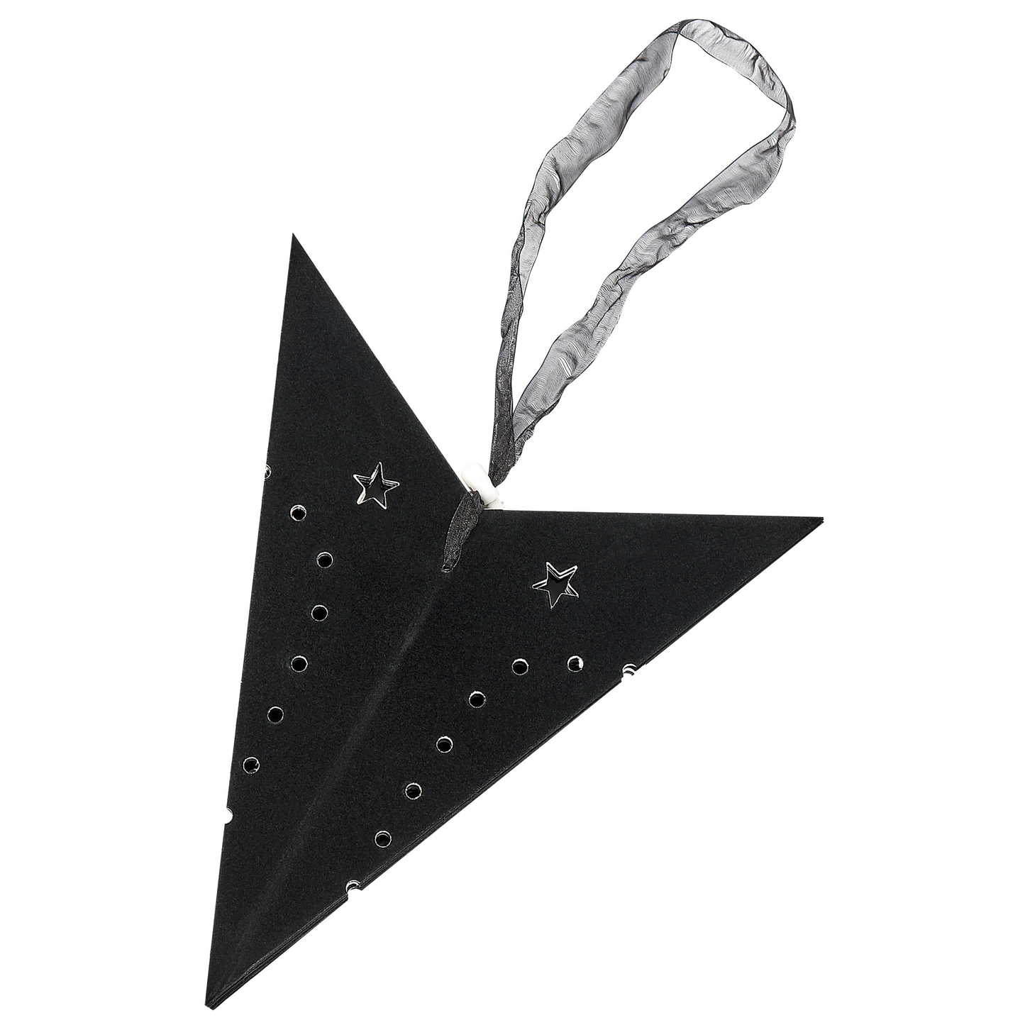 Wanddekoration 2er Set Stern MOTTI Papier 45 cm Schwarz