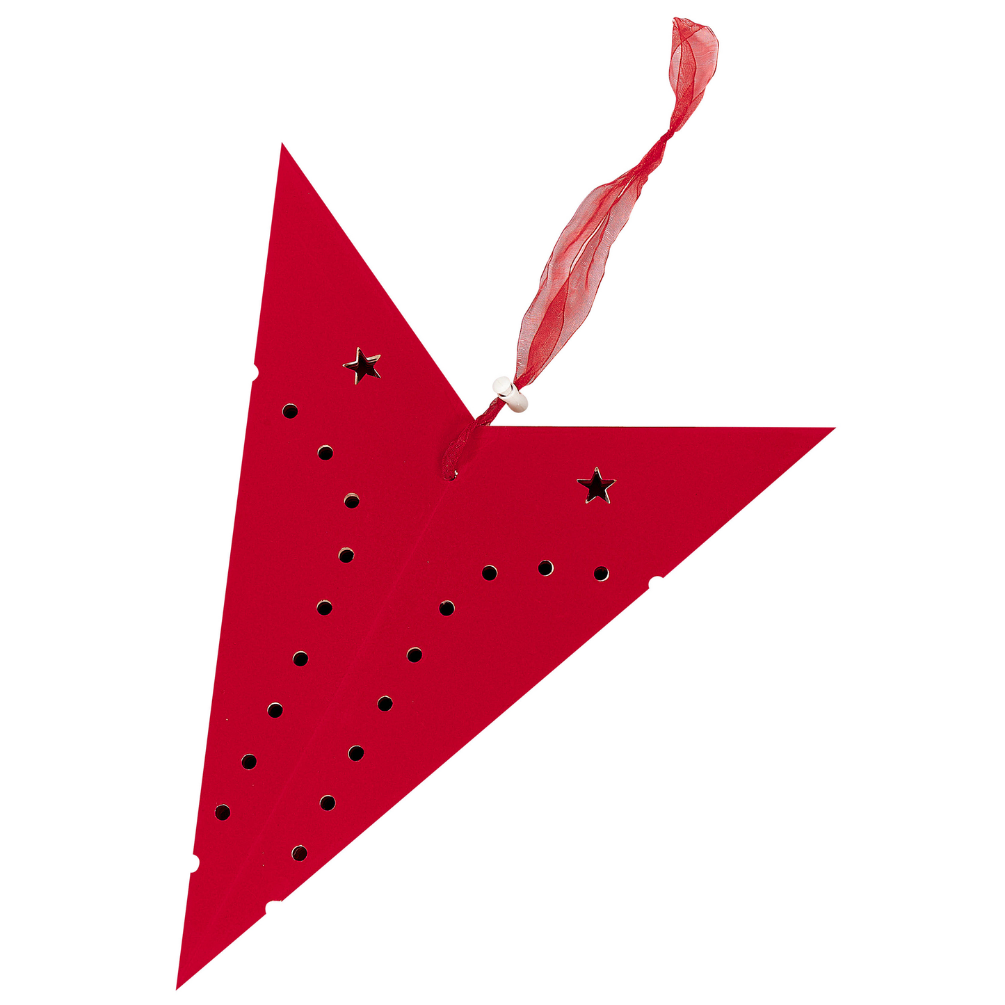 Wanddekoration 2er Set Stern MOTTI Papier 60 cm Rot
