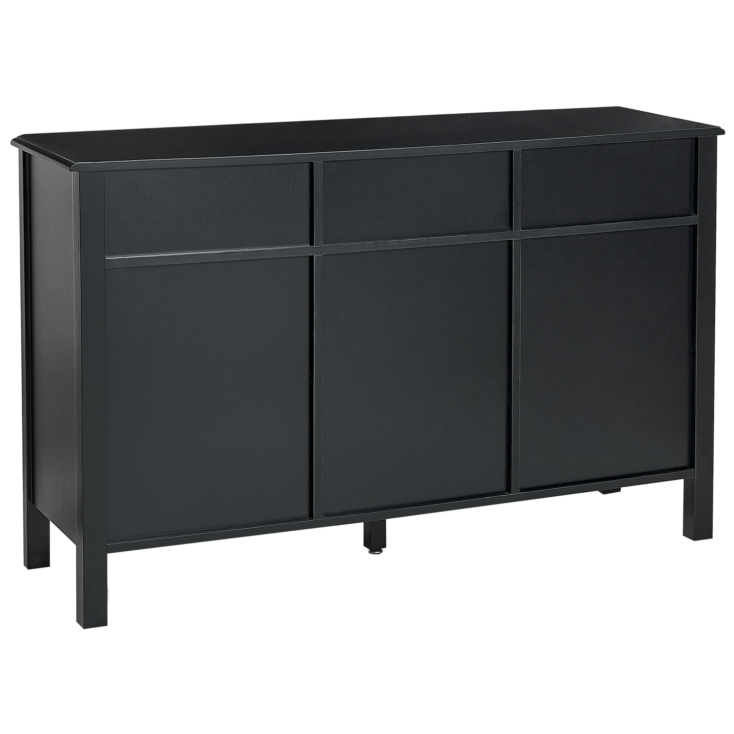 Sideboard mit 3 Türen OLATE 75 cm Schwarz