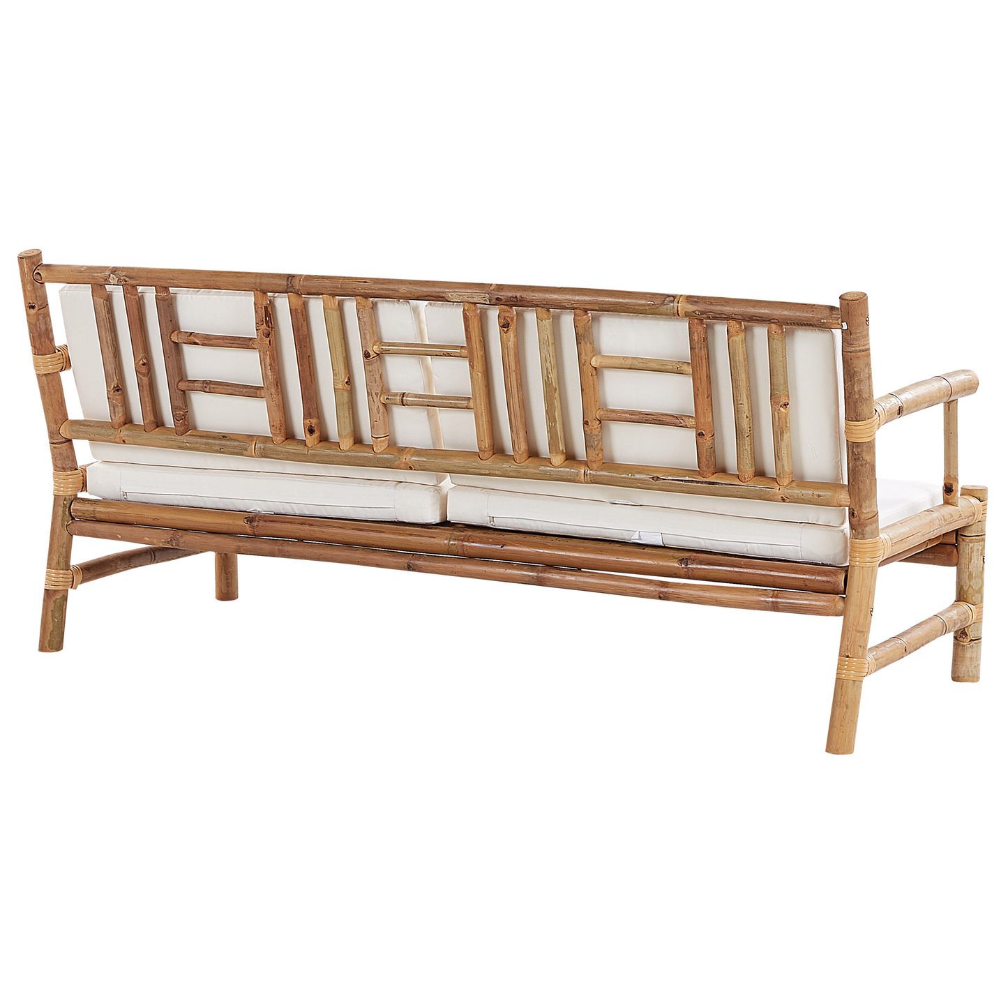 Lounge Set mit Tisch 4-Sitzer RICCIONE Bambusholz Hellbraun