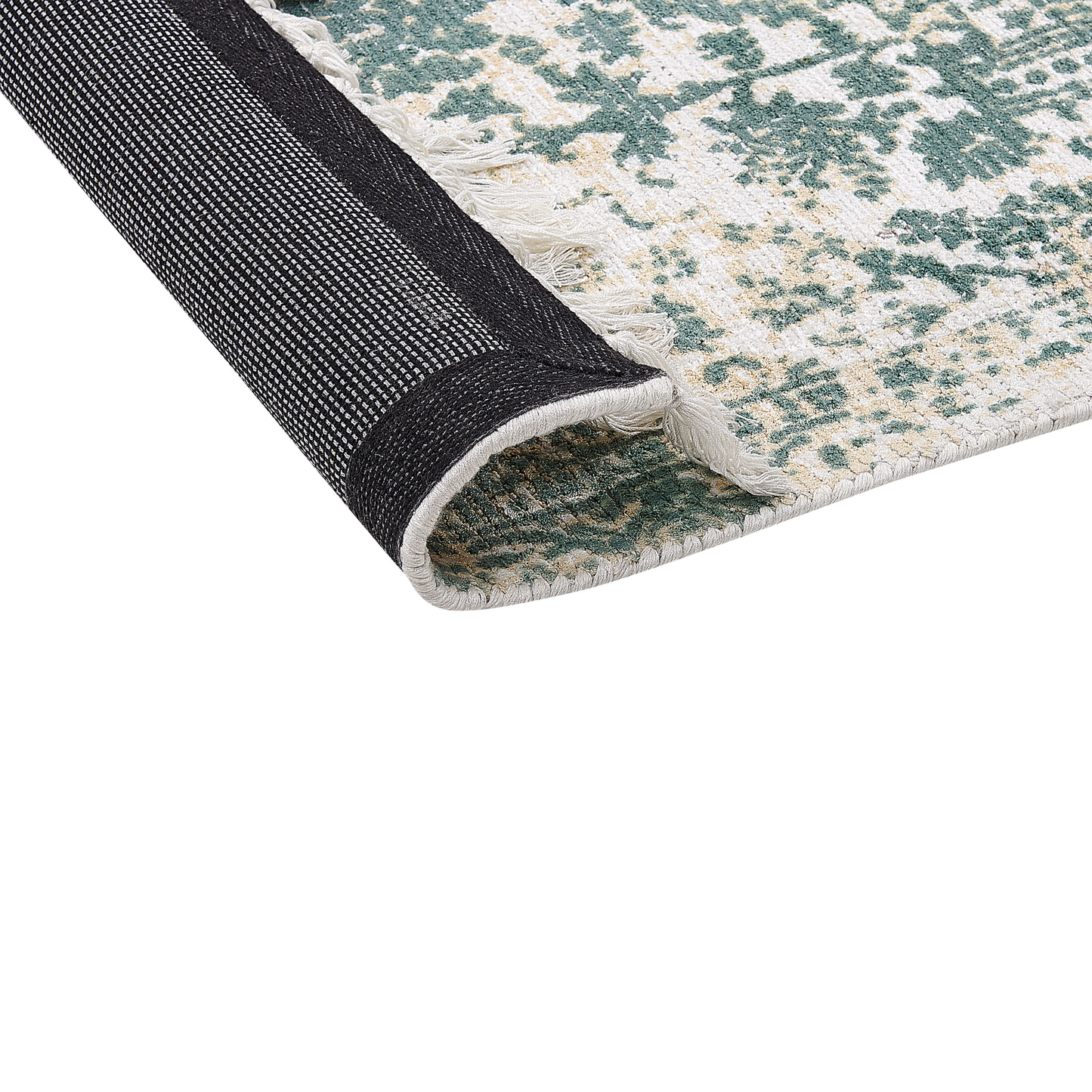 Teppich Viskose beige / grün 160 x 230 cm orientalisches Muster Kurzflor BOYALI