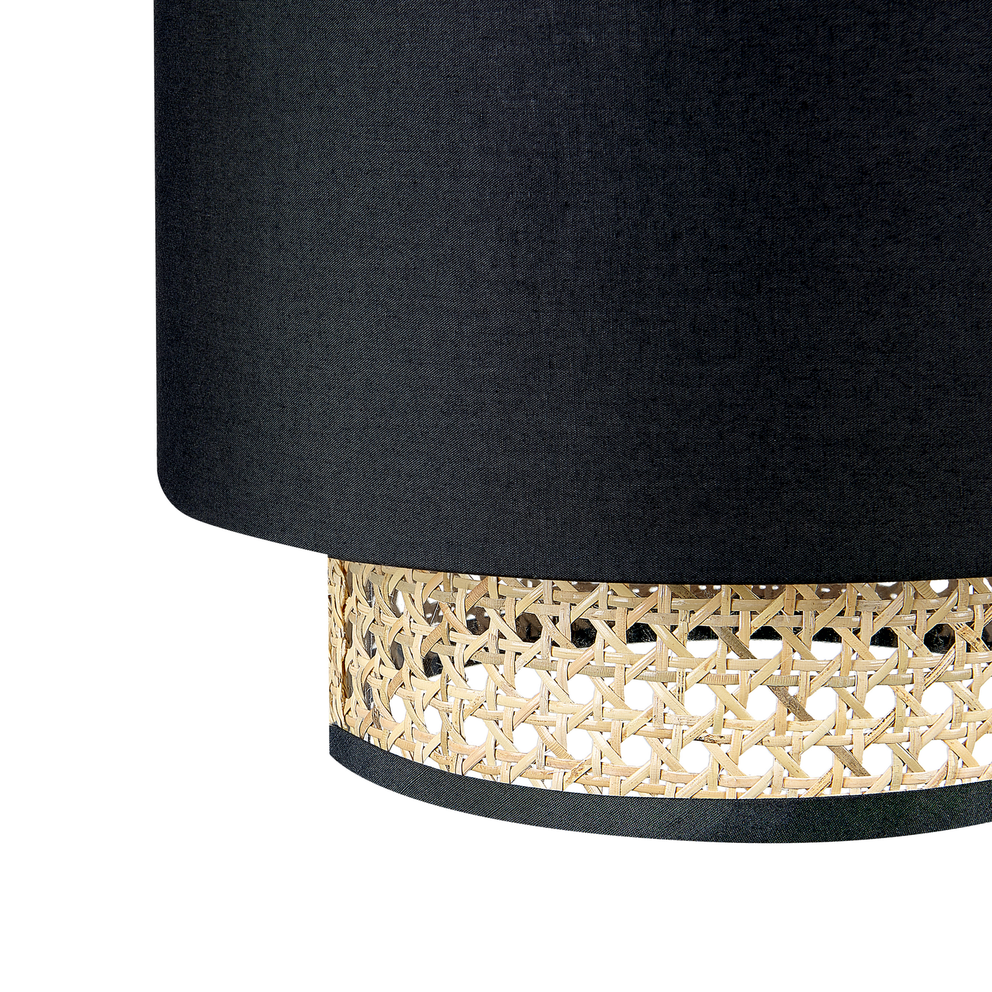 Hängelampe BOERI Rattan Schwarz