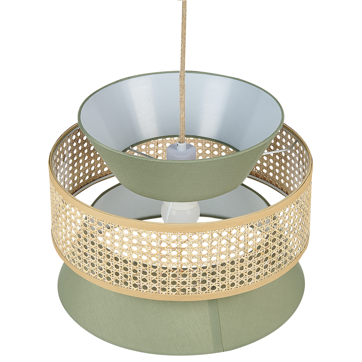 Hängelampe LUYANO Rattan Hellgrün