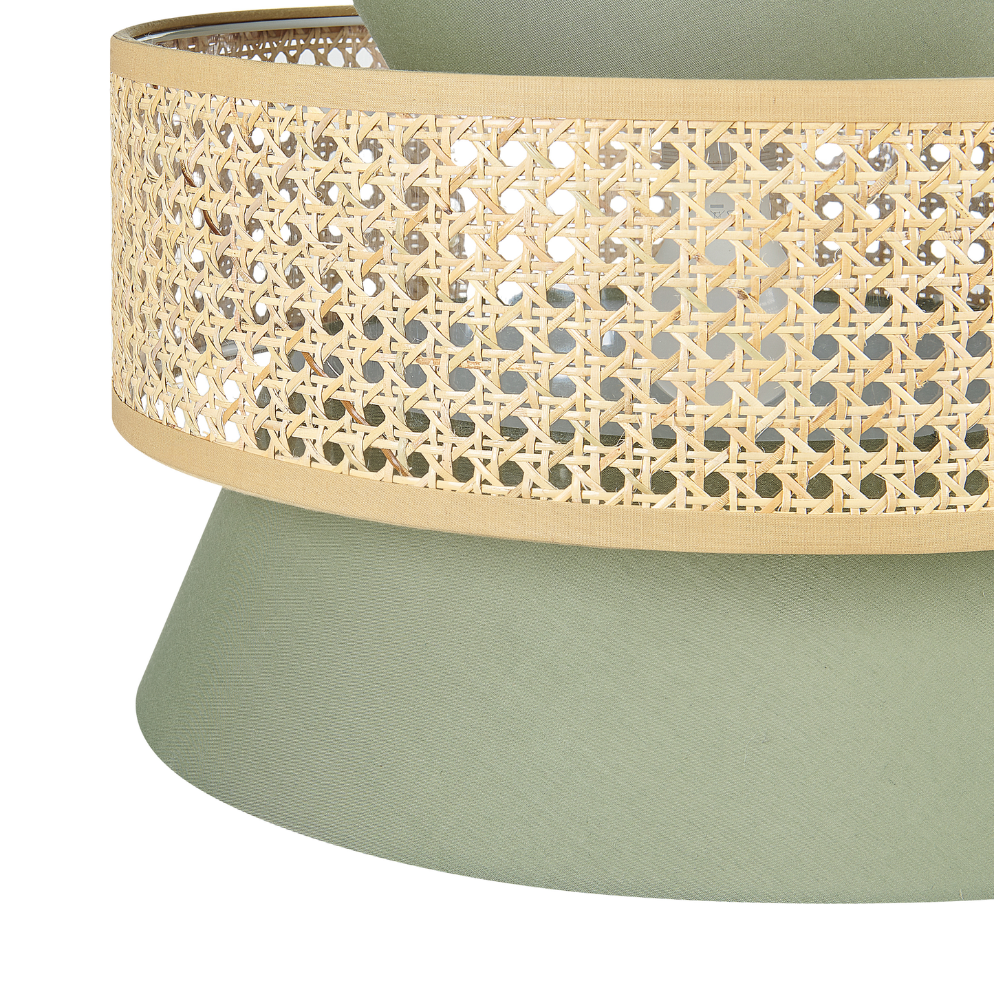 Hängelampe LUYANO Rattan Hellgrün