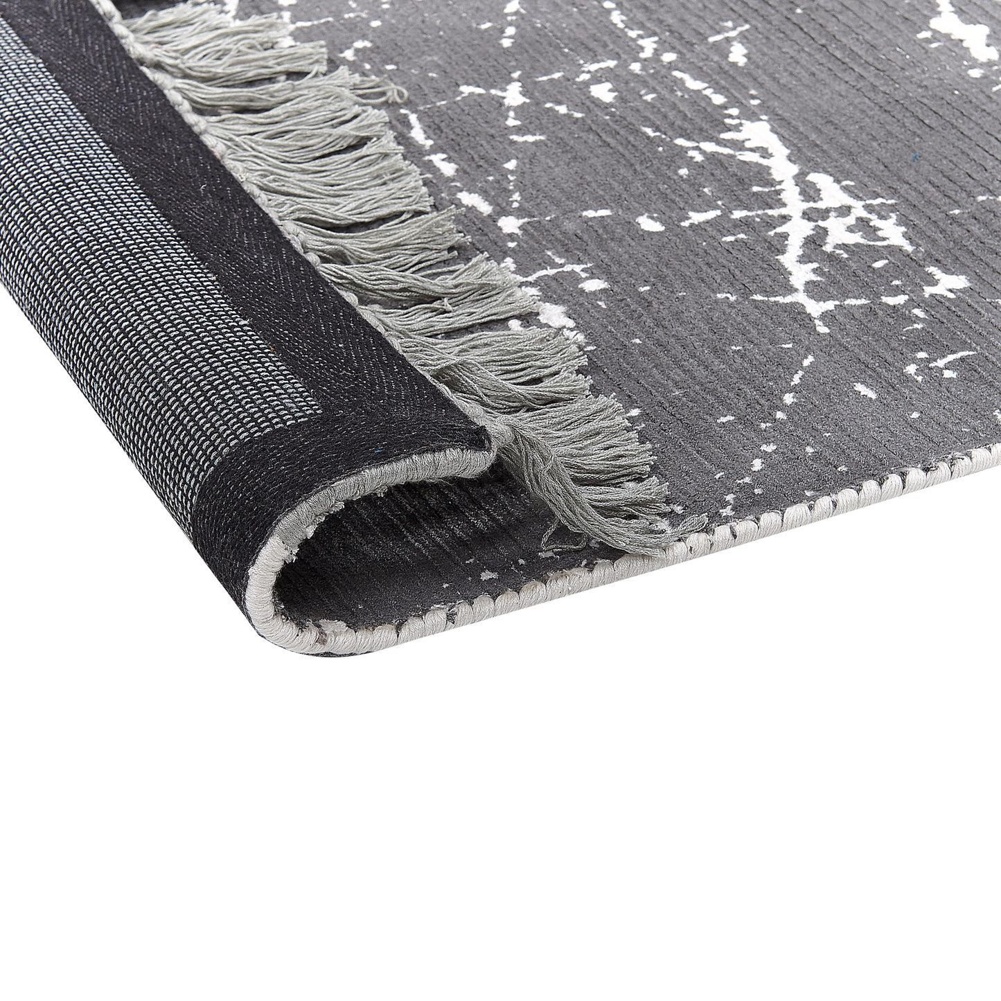 Teppich Viskose grau 160 x 230 cm cm abstraktes Muster Kurzflor HANLI