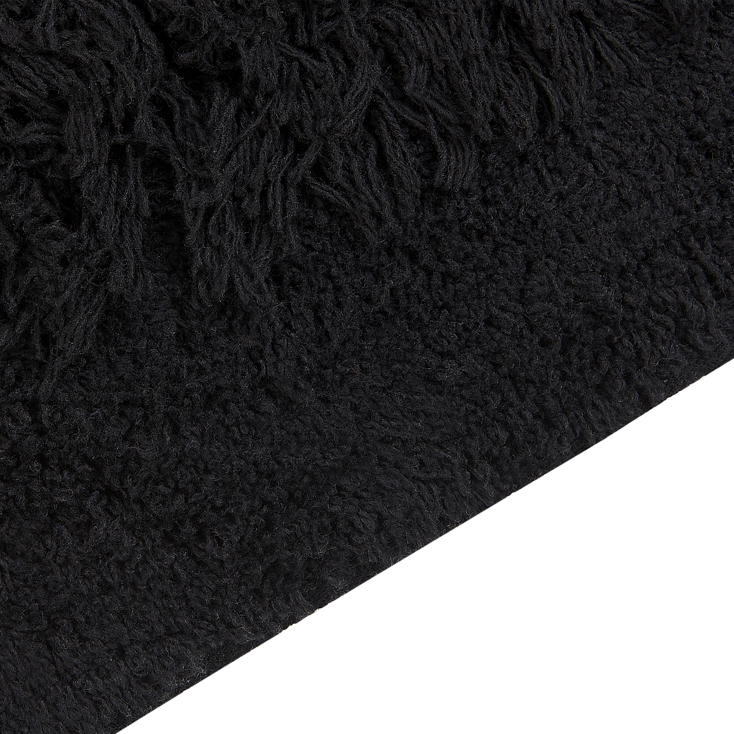Teppich Baumwolle schwarz 80 x 150 cm Fransen Shaggy BITLIS