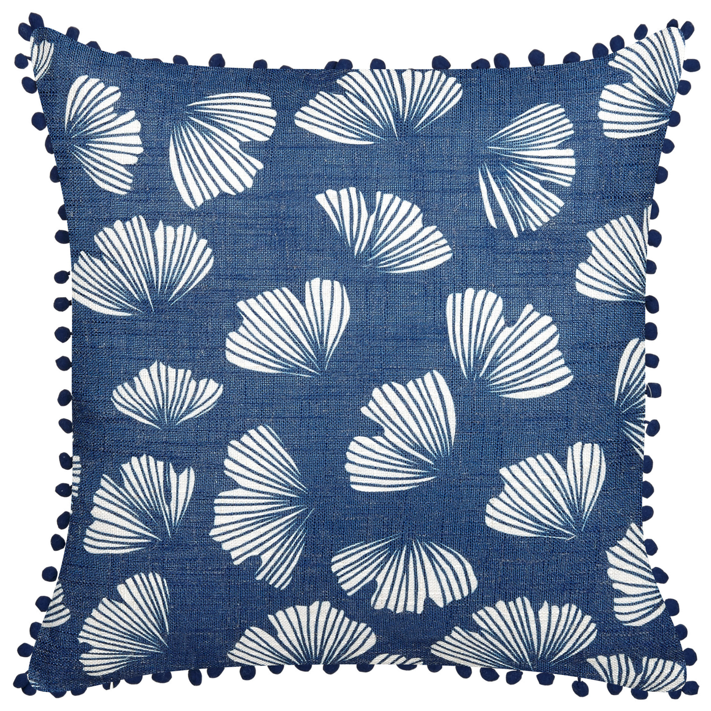 Dekokissen 2er Set DANDELION 45 x 45 cm Dunkelblau Pflanzenmuster