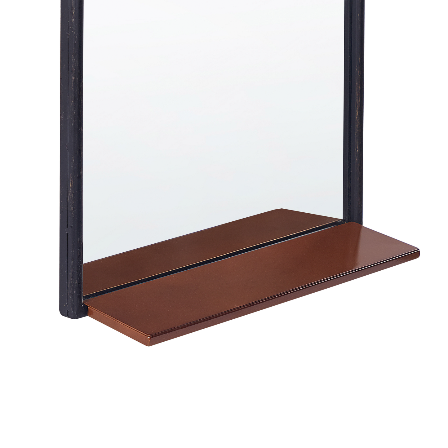 Wandspiegel mit Ablage DOMME 40 cm 67 cm Metall Schwarz