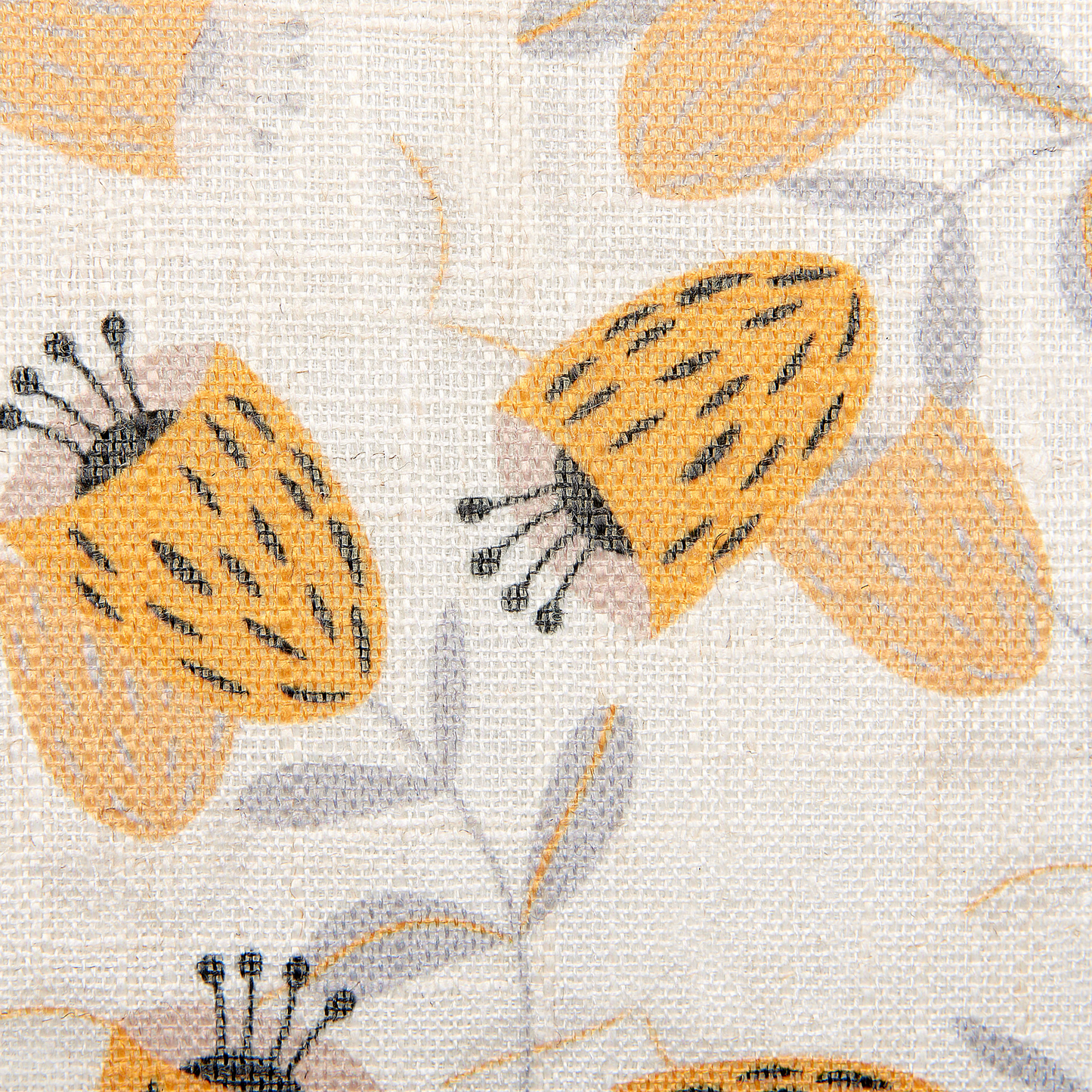 Dekokissen 2er Set ABUTILON 45 x 45 cm Beige Blumenmuster