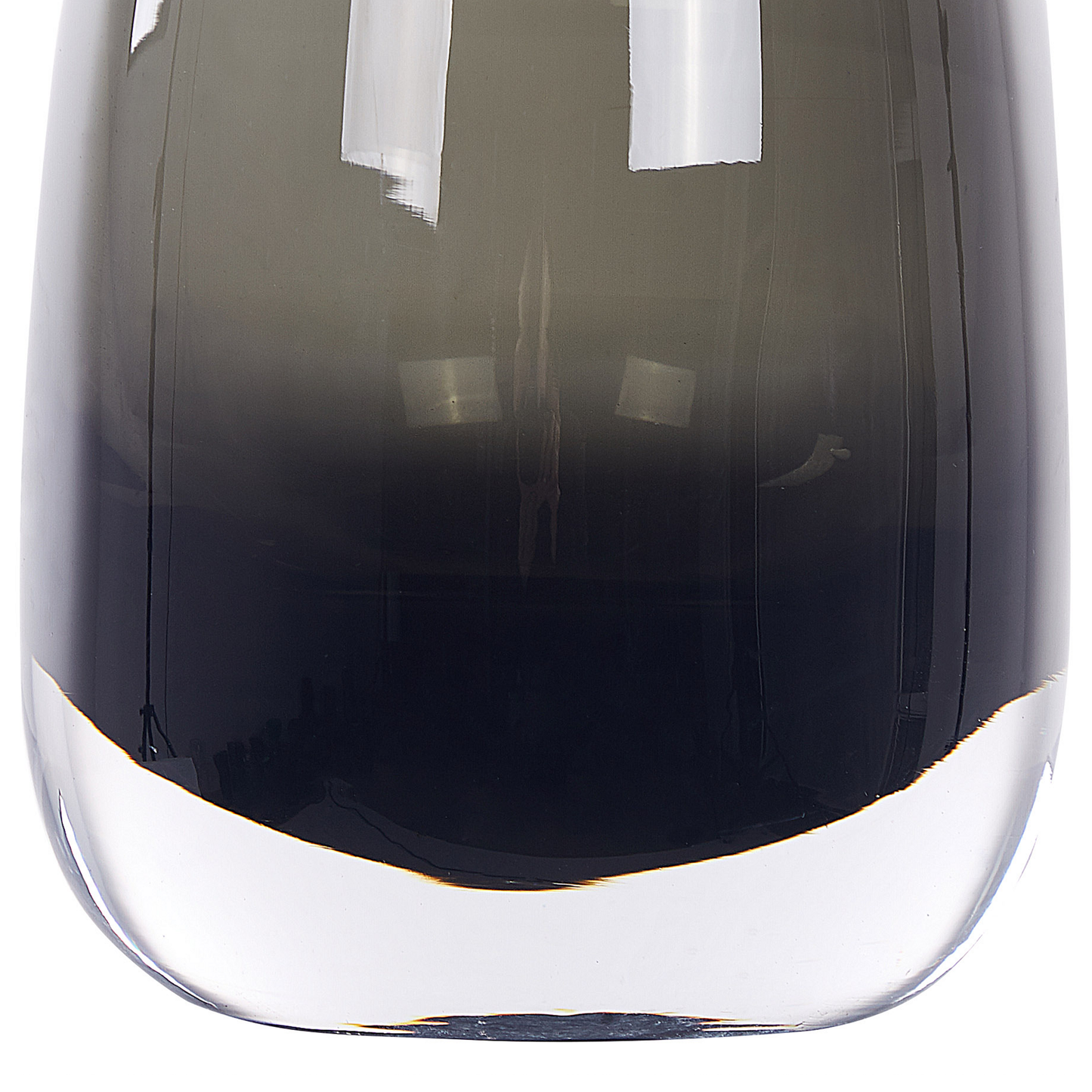 Blumenvase FYSKA Glas 18 cm Dunkelgrau