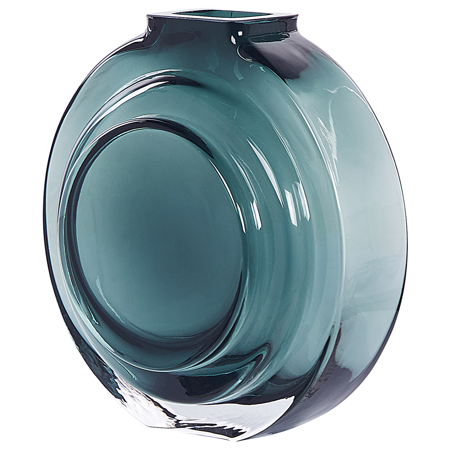 Blumenvase KAPELI Glas 15 cm Türkis