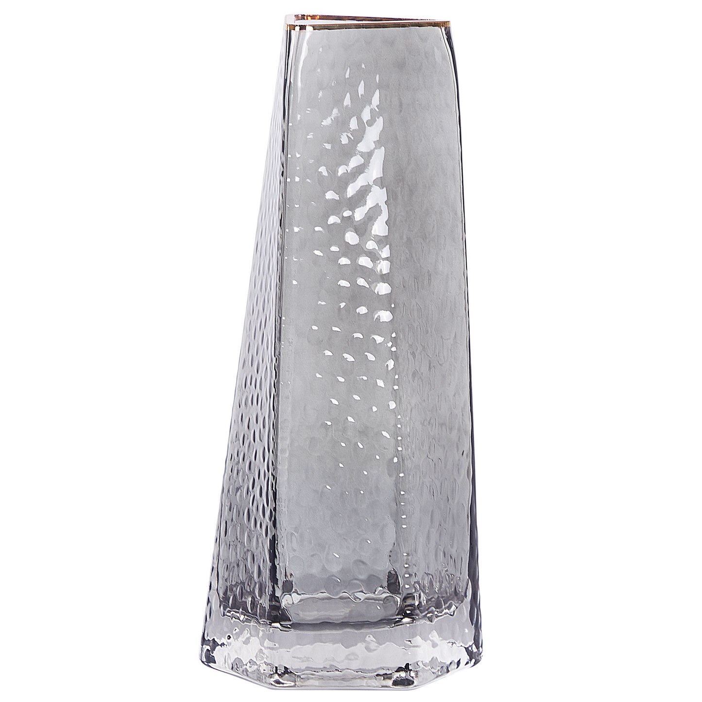 Blumenvase LILAIA Glas 27 cm Grau
