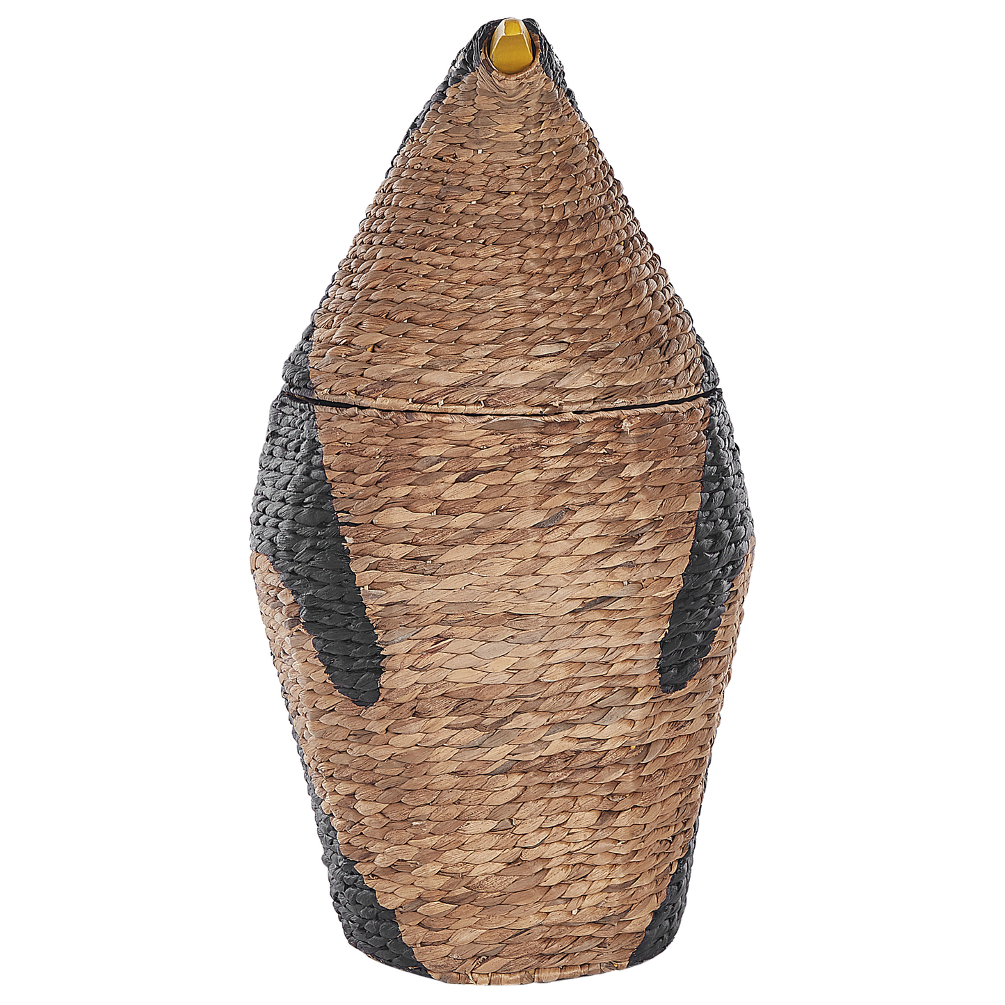 Aufbewahrungskorb mit Deckel Wasserhyazinthe naturfarben Pinguinform 68 cm HADZABE