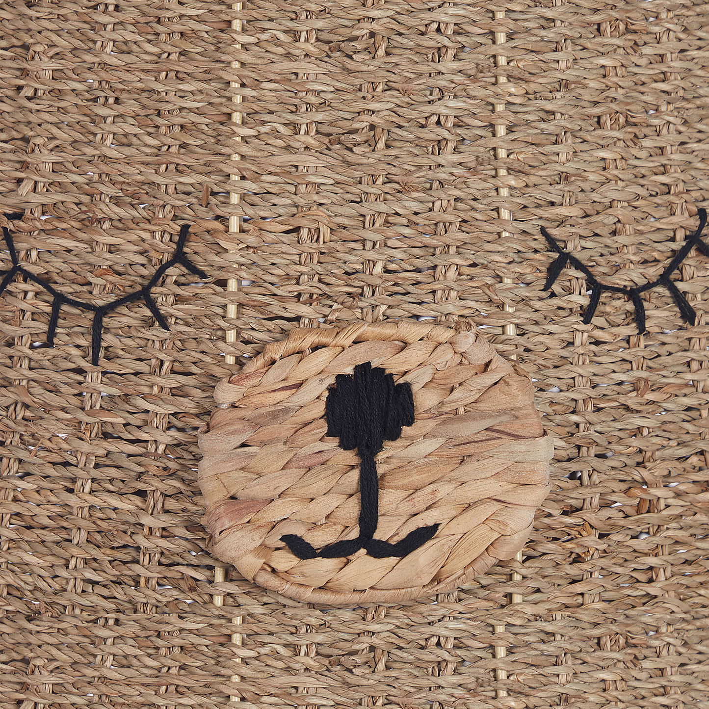 Aufbewahrungskorb mit Deckel Seegras naturfarben Bärenform 68 cm FULAN