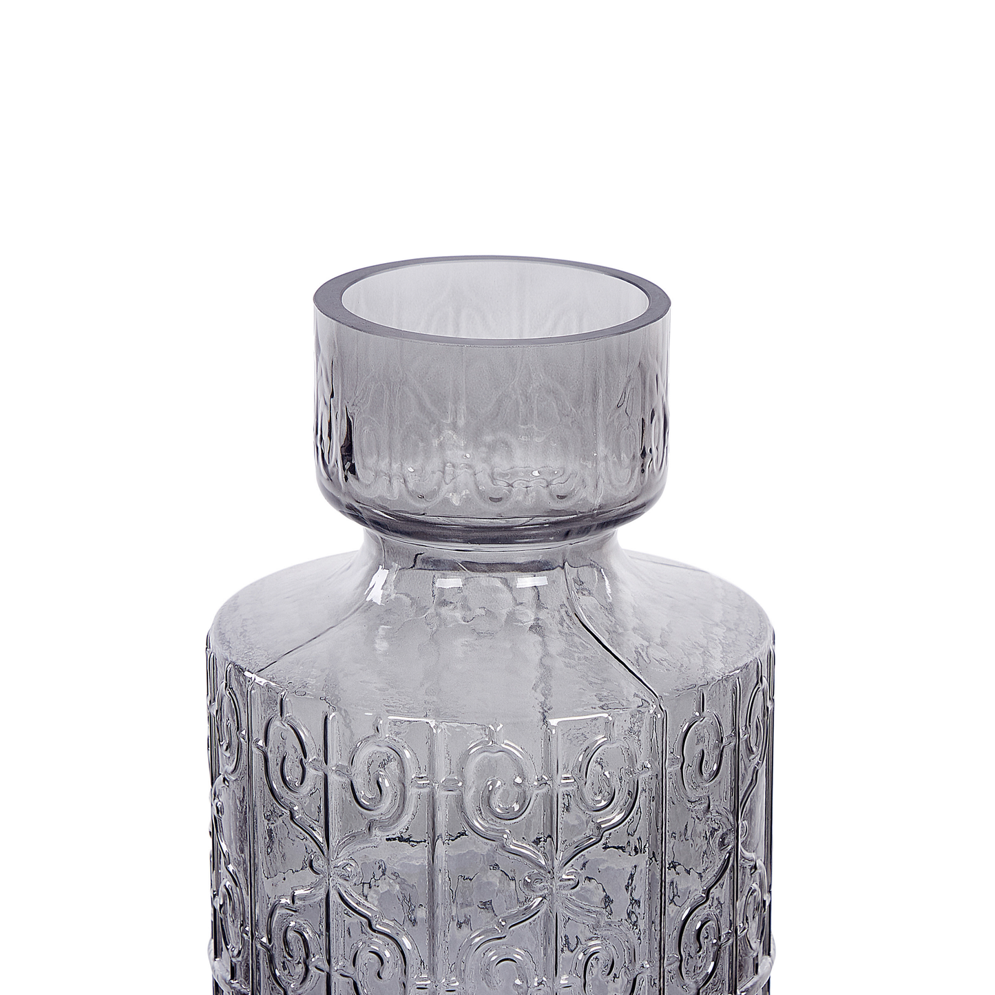 Blumenvase DIKELLA Glas 33 cm Grau
