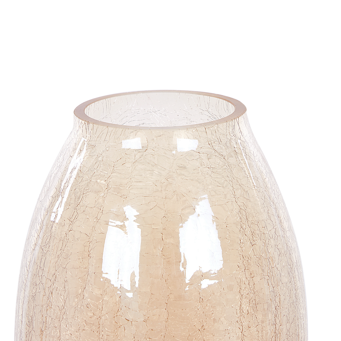 Glas Blumenvase 22 cm Beige LIKOPORIA