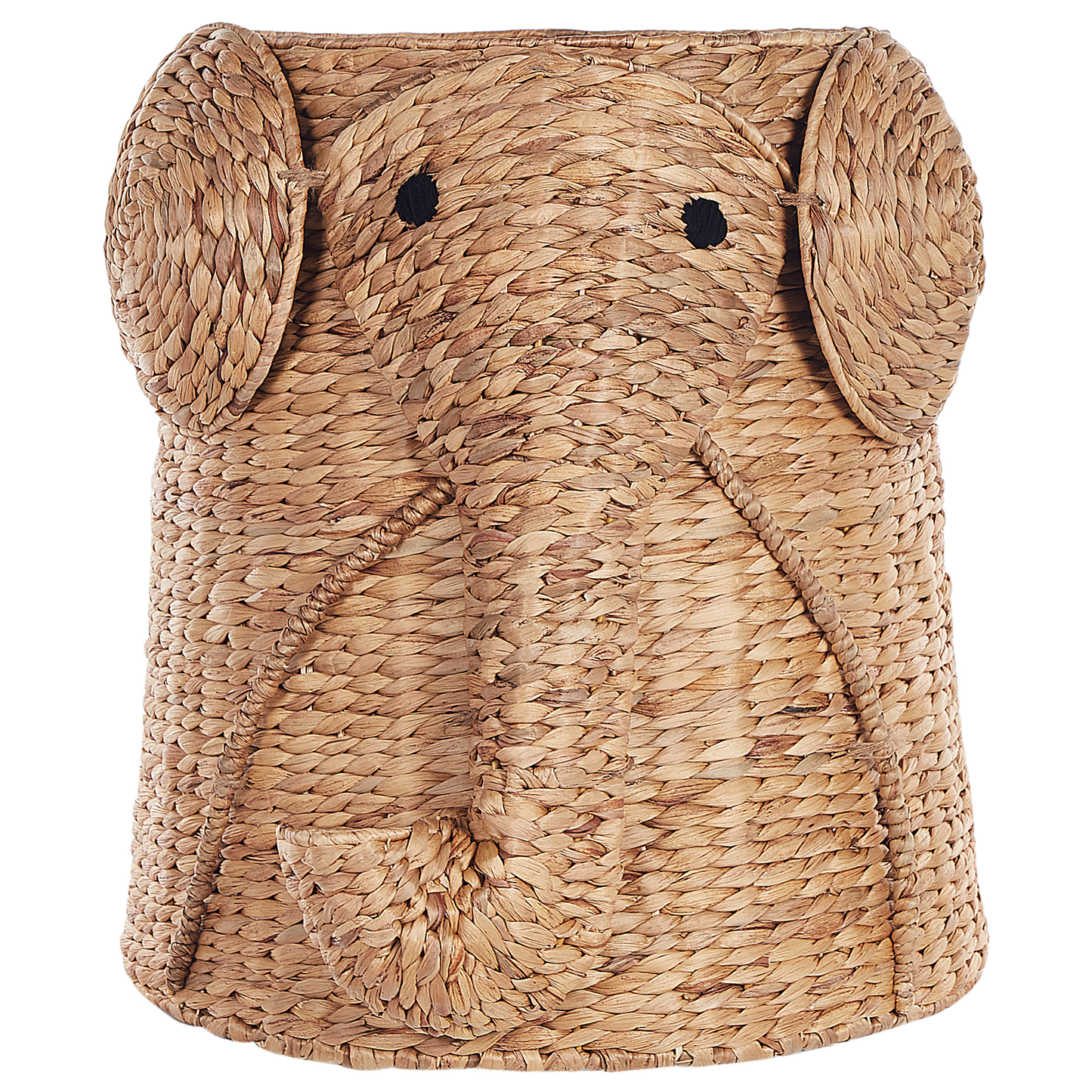 Aufbewahrungskorb mit Deckel Wasserhyazinthe naturfarben Elefantenform 68 cm DOGON