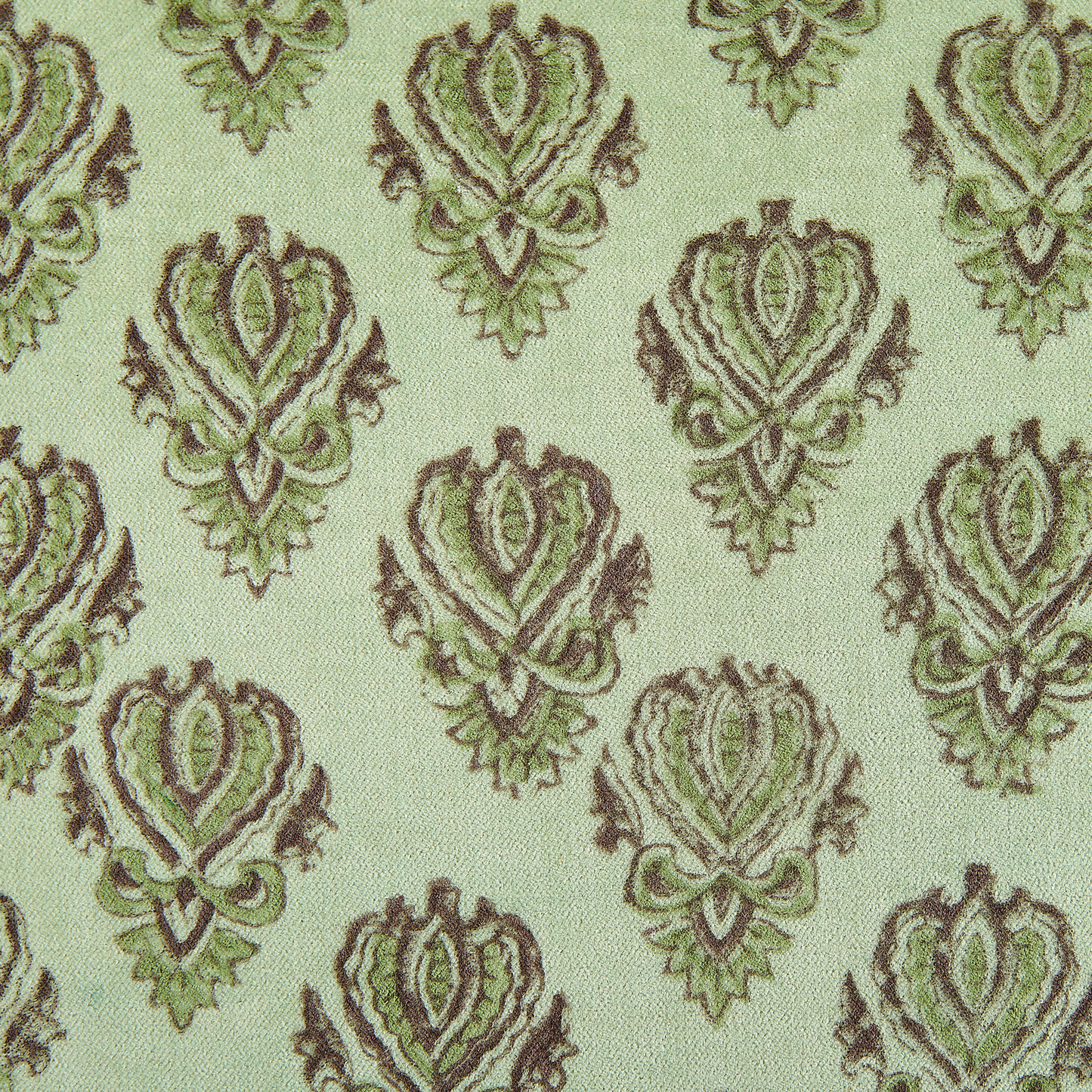 Dekokissen 2er Set RUNGIA Samtstoff 45 x 45 cm Grün Blumenmuster