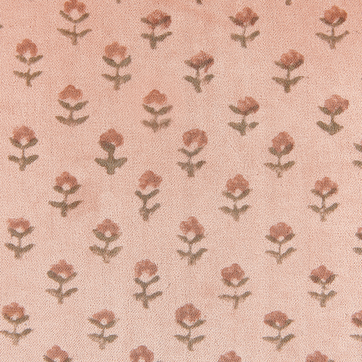 Dekokissen RUMHORA Samtstoff 45 x 45 cm Rosa Blumenmuster