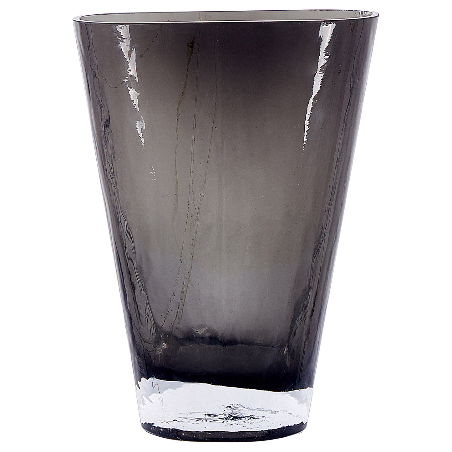 Blumenvase MITATA Glas 20 cm Grau