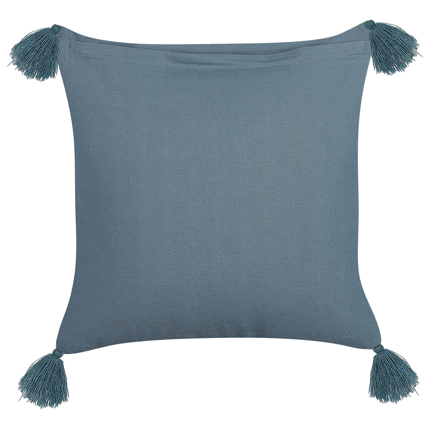 Dekokissen 2er Set SETARIA Samtstoff 45 x 45 cm Dunkelblau Pflanzenmuster