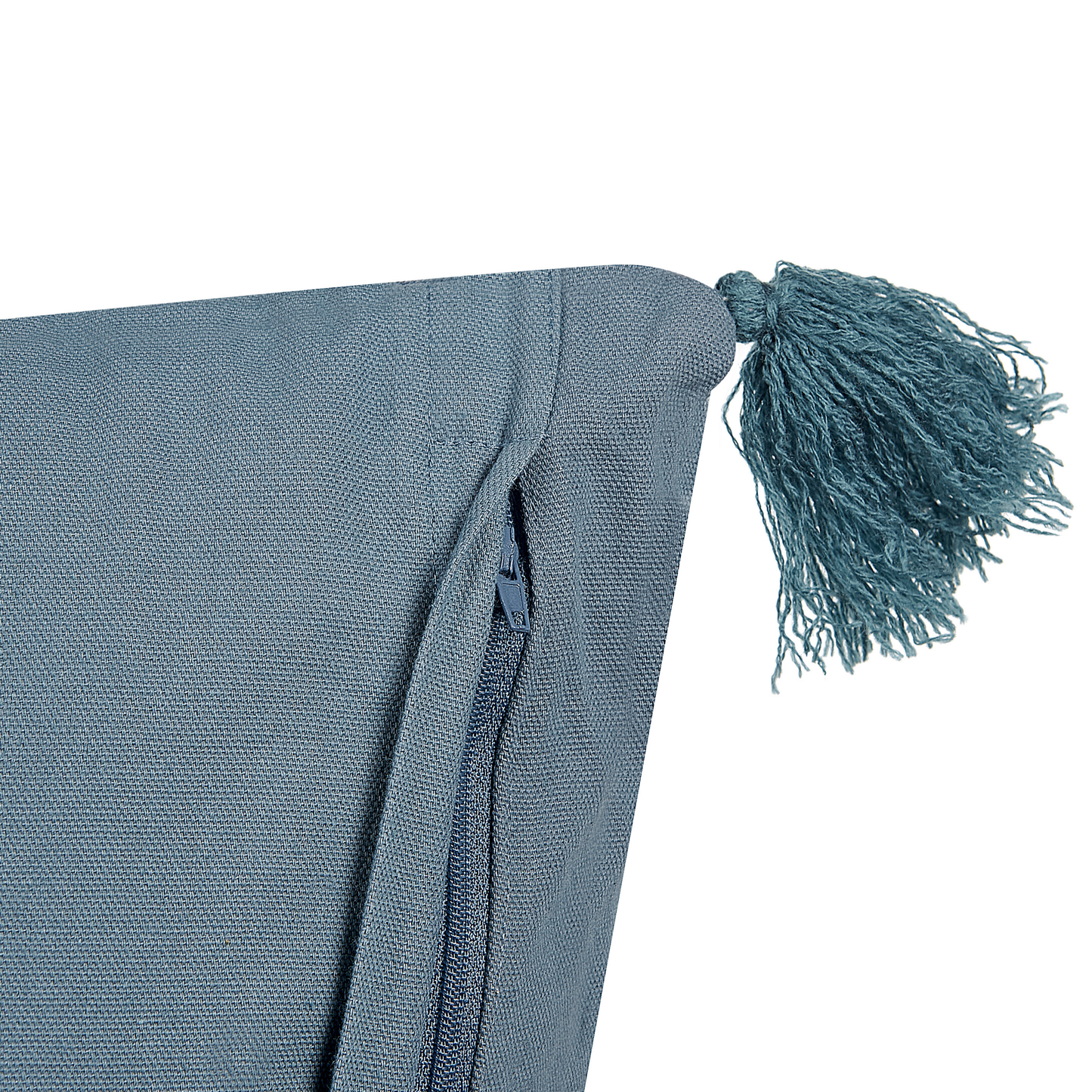Dekokissen 2er Set SETARIA Samtstoff 45 x 45 cm Dunkelblau Pflanzenmuster